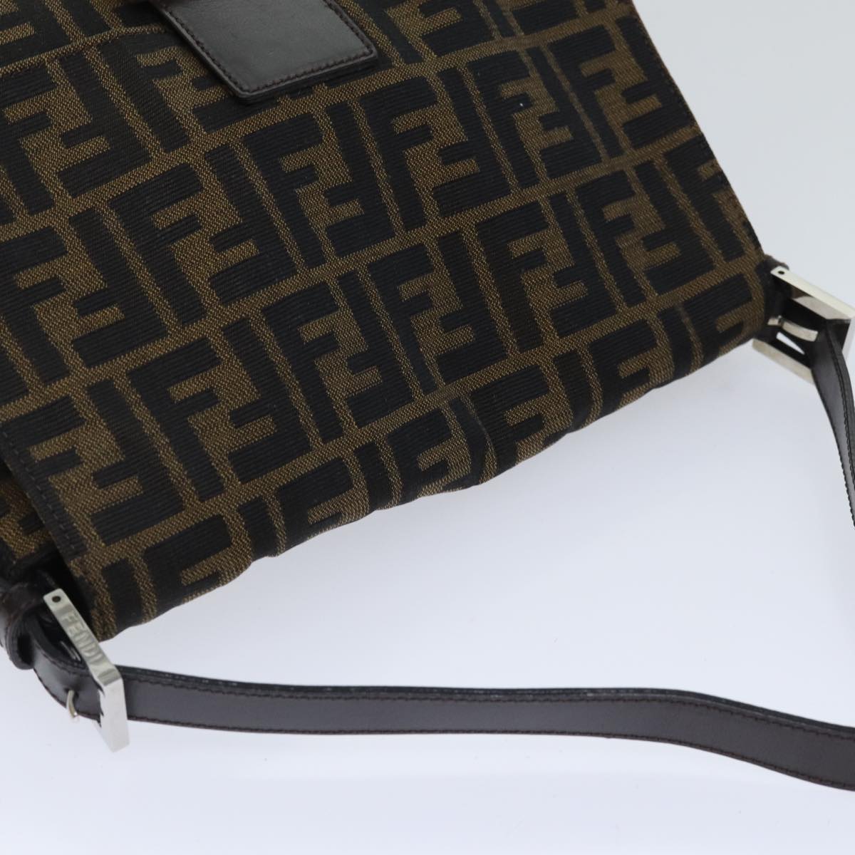 Fendi Mamma Baguette Brown Canvas Shoulder Bag ()