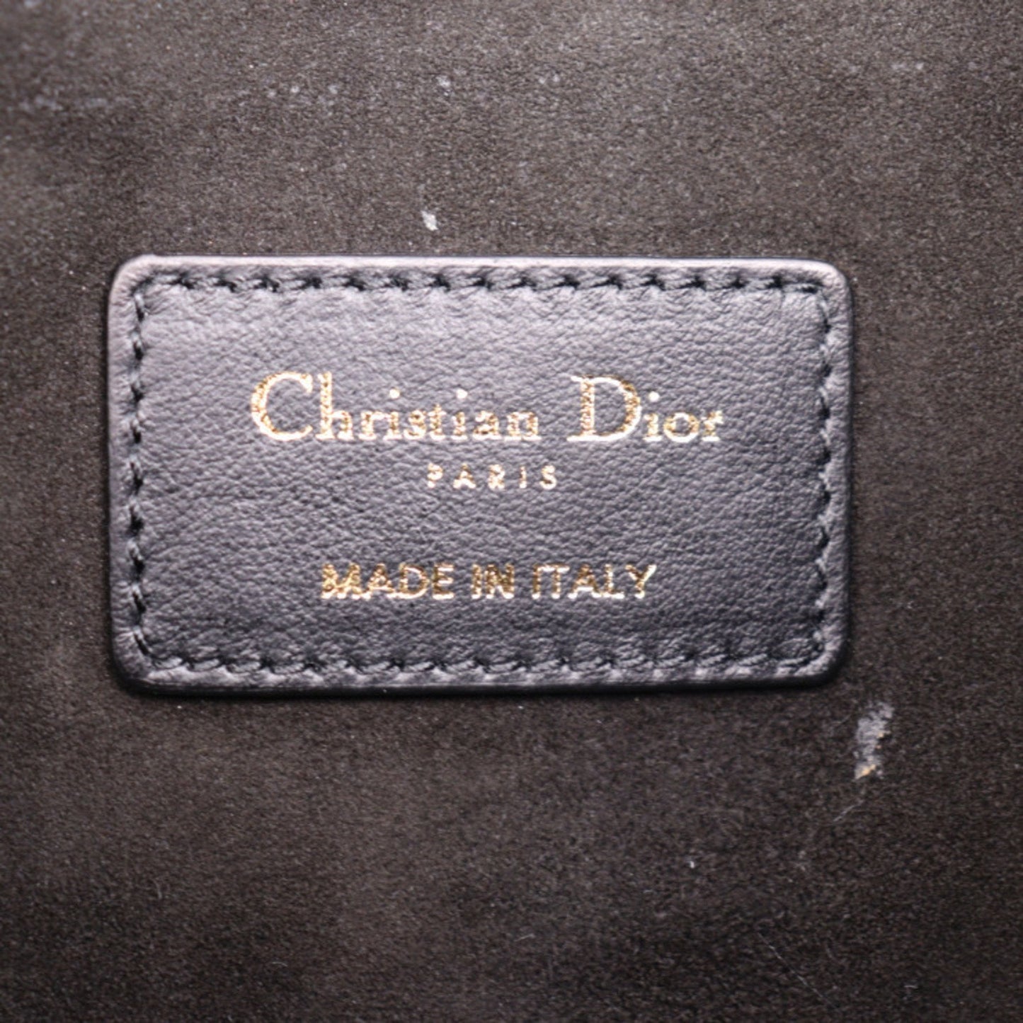 Christian Dior clutch bag 19S5543CGSB leather black gold metal fittings