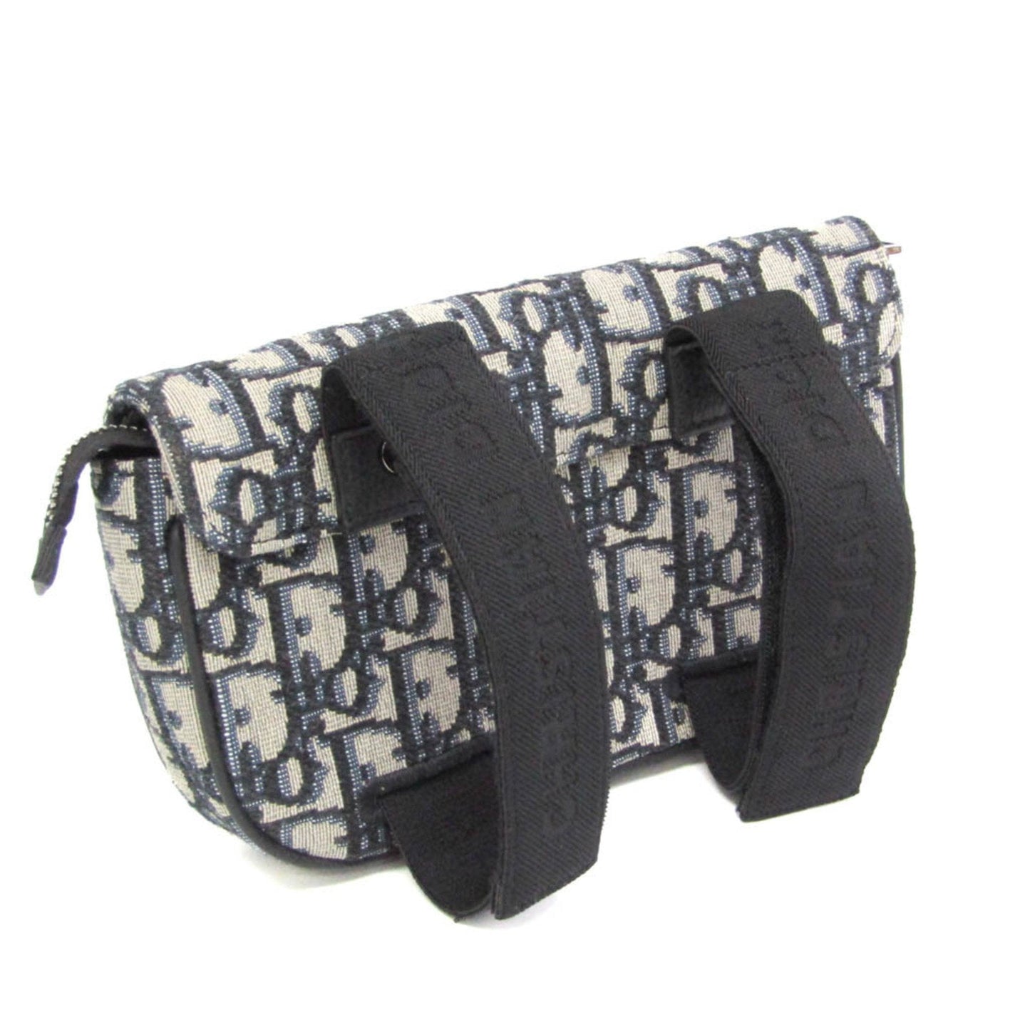 Christian Dior Oblique Women,Men Canvas Clutch Bag Cream,Navy