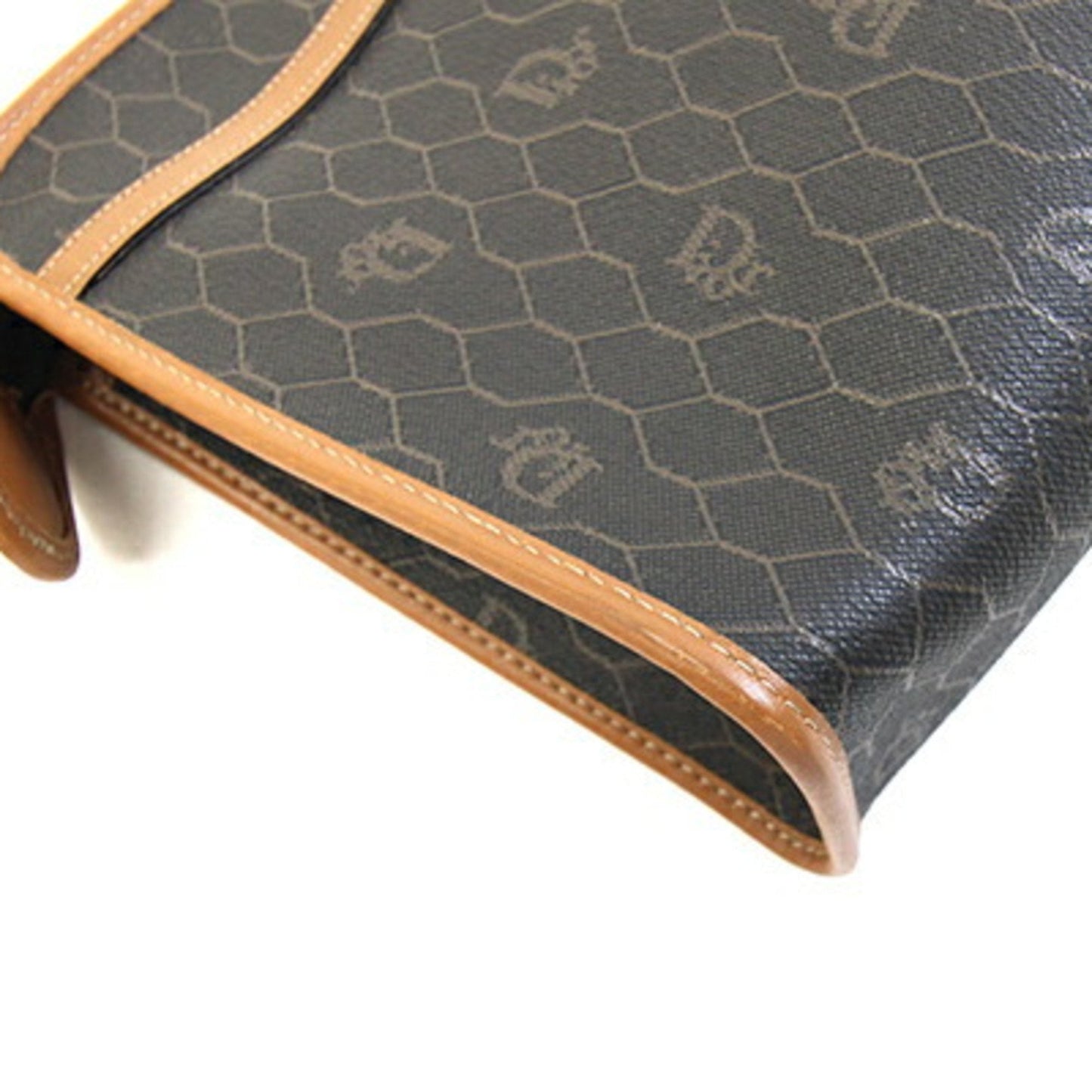 Christian Dior Dior clutch bag brown PVC leather second old men's DIOR