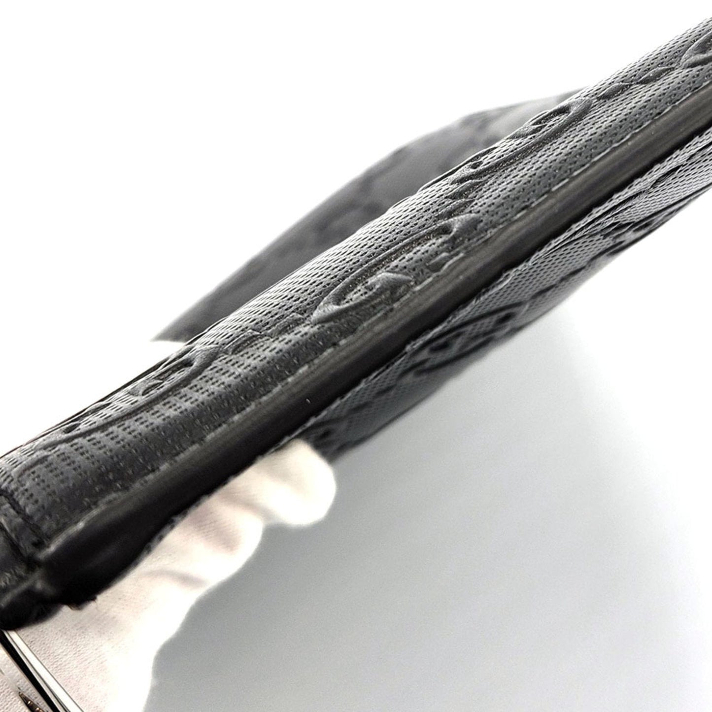 GUCCI GG embossed clutch bag 625569 black leather second for women and men