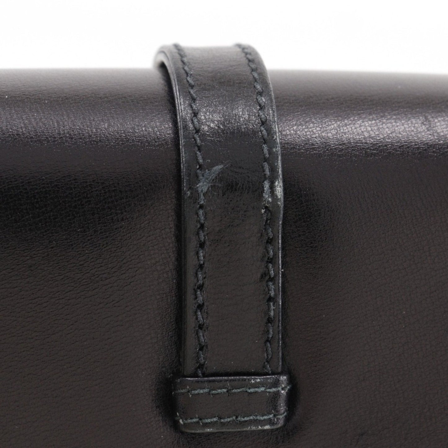 GUCCI Old Gucci Shoulder Bag Clutch Calf Black 2way Flap Women's