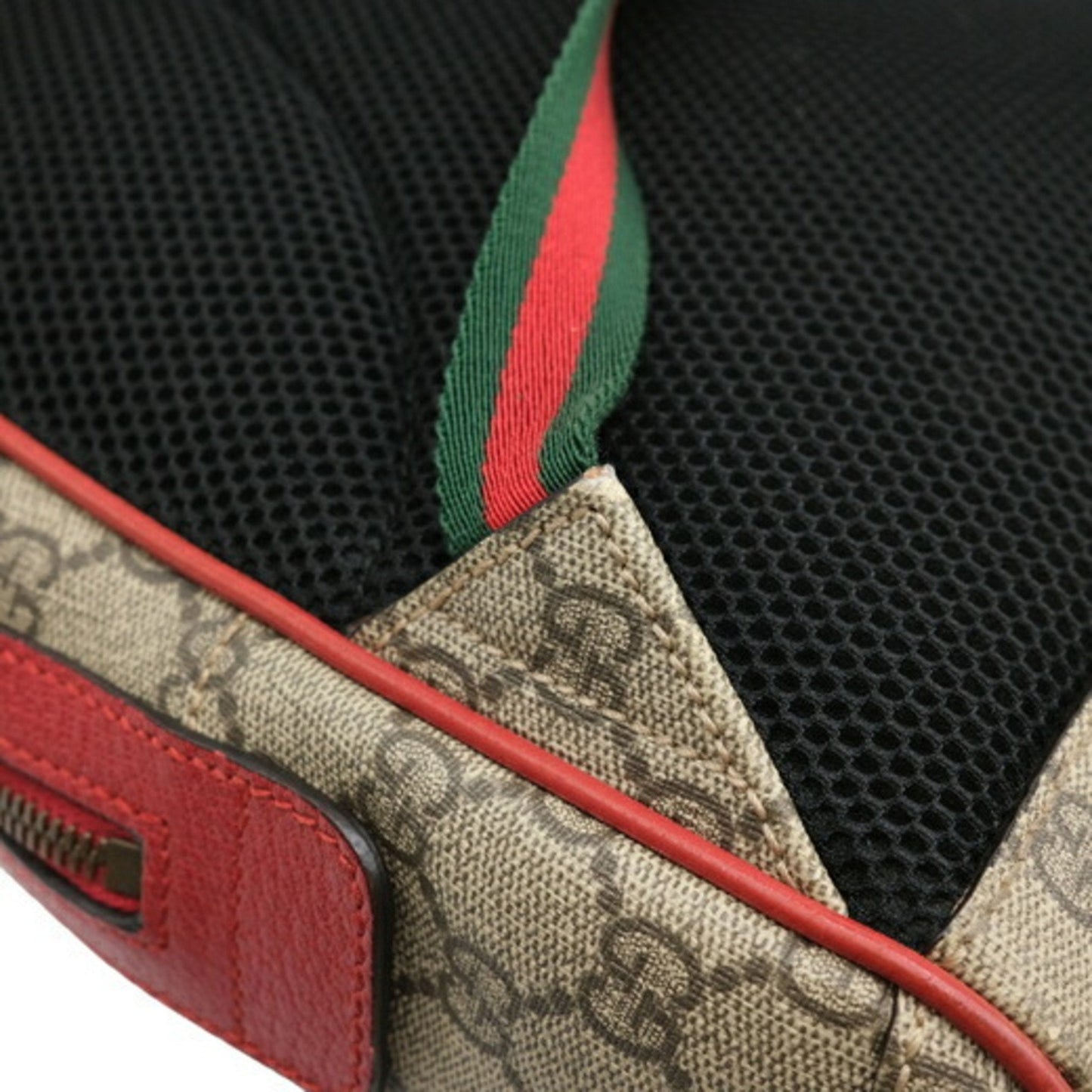 GUCCI Bosco GG Supreme Embroidered Backpack Daypack Canvas Leather 495621