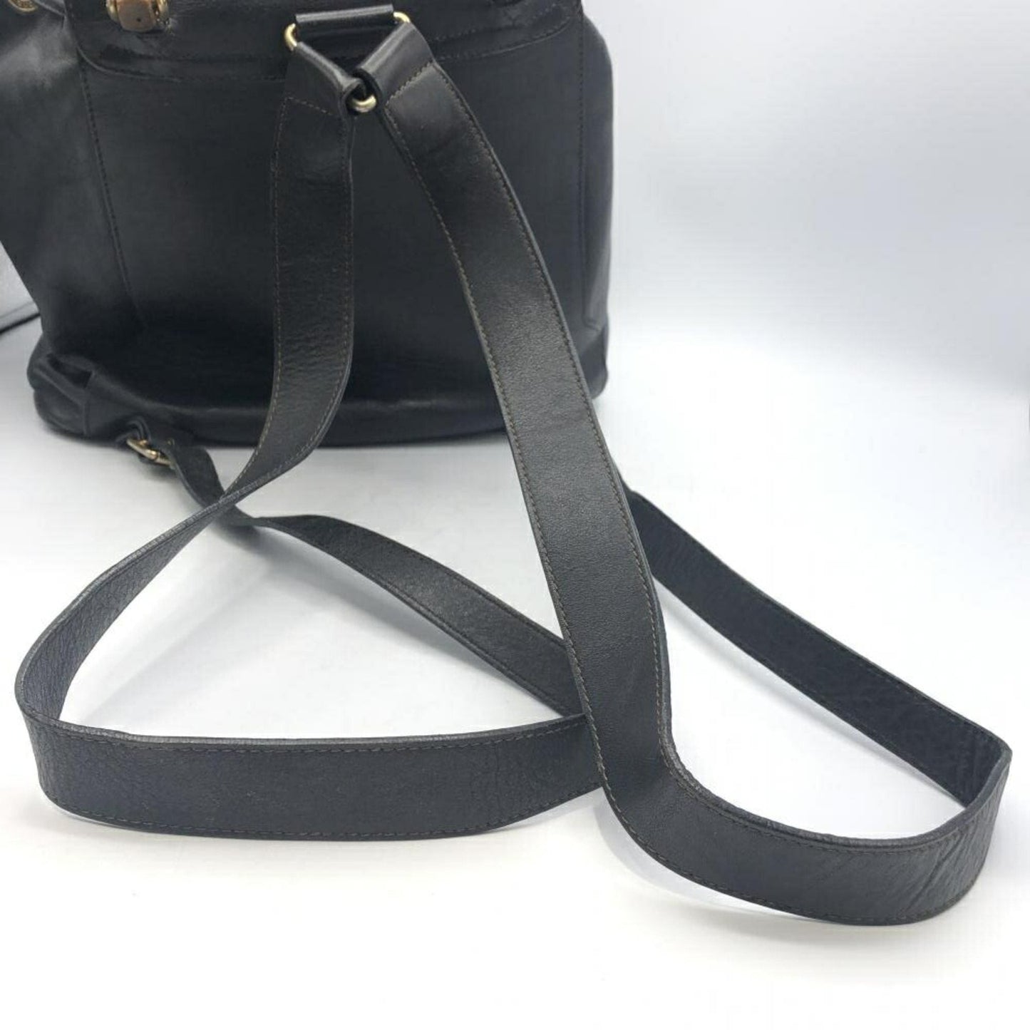 GUCCI Bamboo Leather Backpack 003・2058・0016 Old Gucci