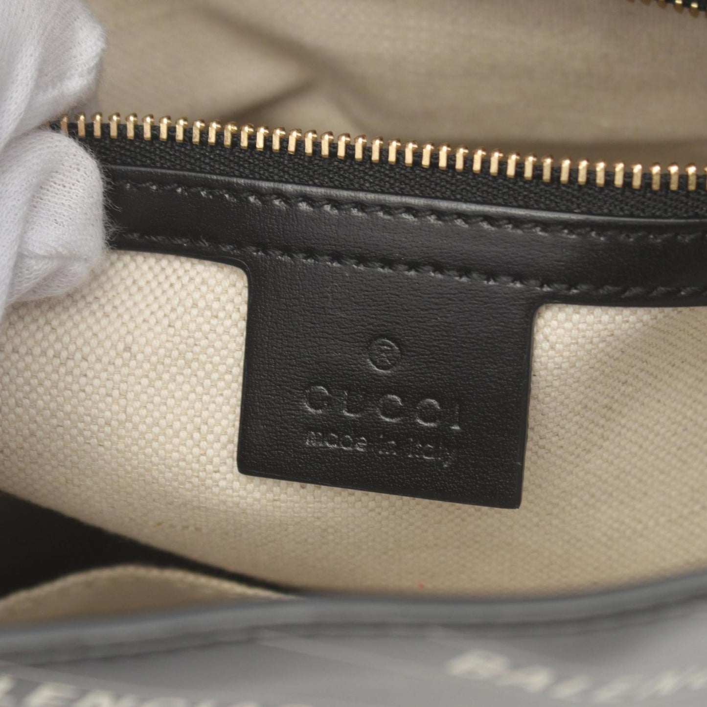GUCCI BALENCIAGA x Hacker Jackie 1961 Shoulder Bag Leather Women's Black White 636712
