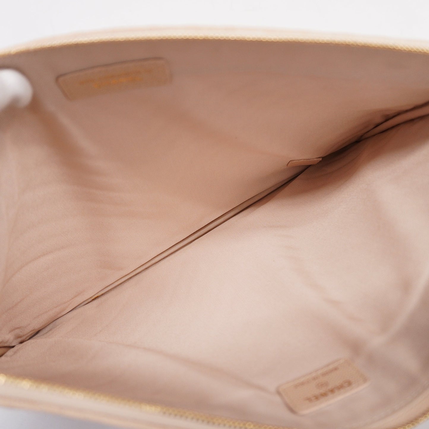 CHANEL Clutch Bag V Stitch Women's Caviar Leather Clutch Bag Pink
