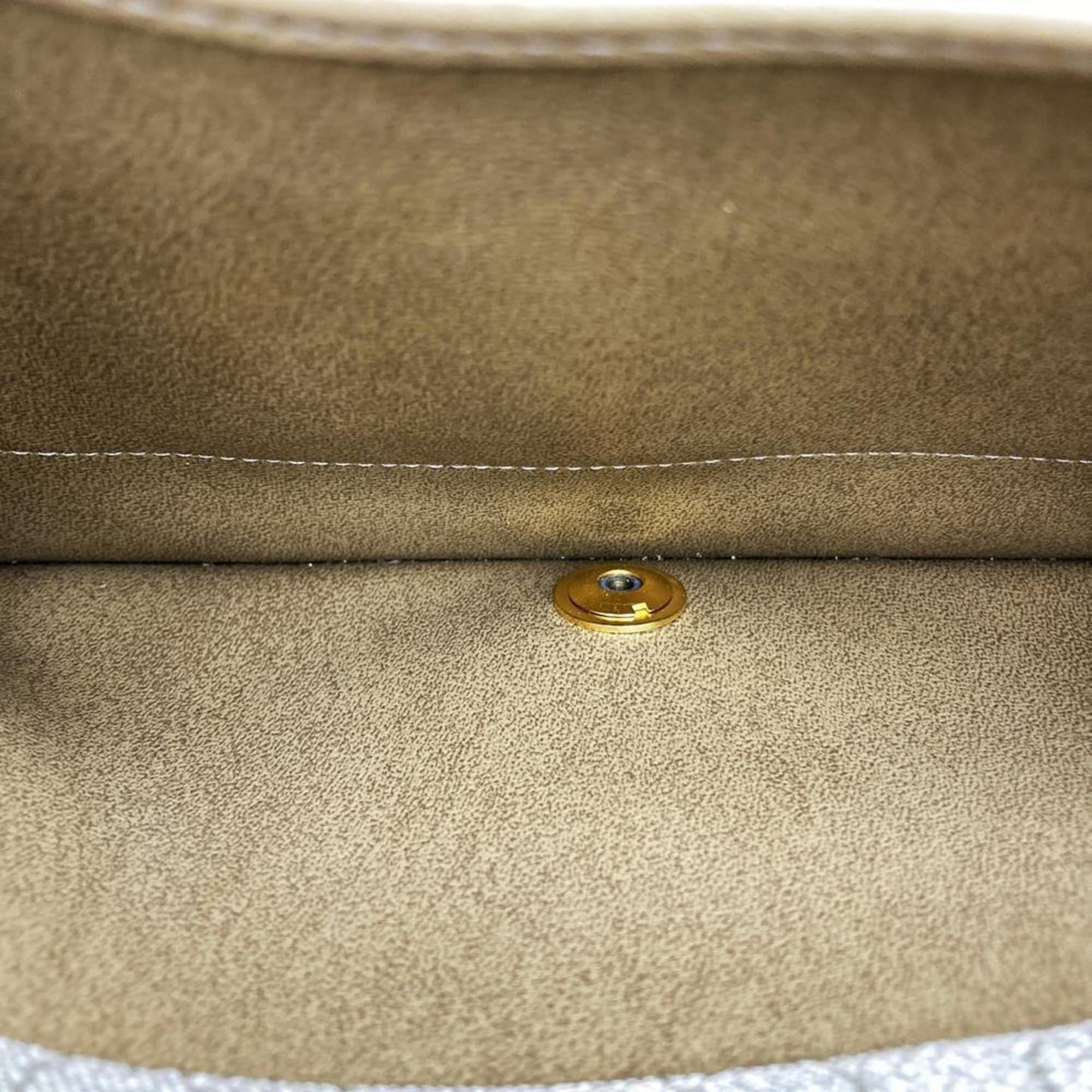 Christian Dior Dior Chain Shoulder Honeycomb Leather Brown Bag Clutch Beige Women's ITH67XBL4V7Y