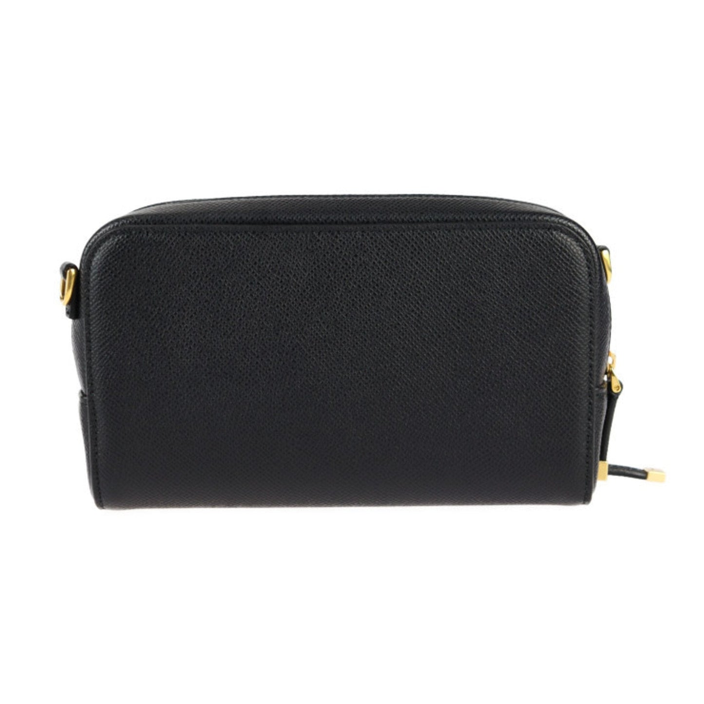 Christian Dior Caro Double Pouch Shoulder Bag S7431UBAE Leather Black Second Clutch R2415083010047