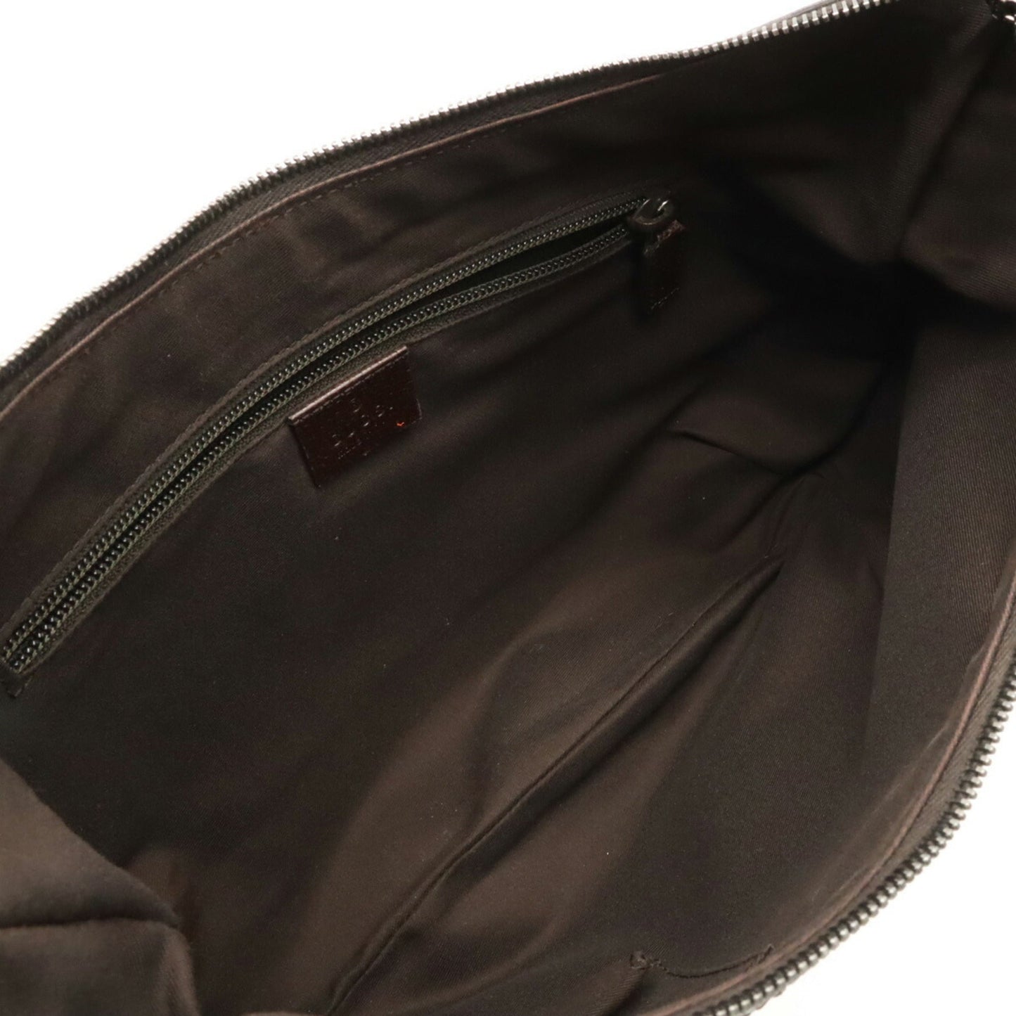 GUCCI GG Canvas Sherry Line Shoulder Bag Leather Khaki Beige Brown Dark Green Red