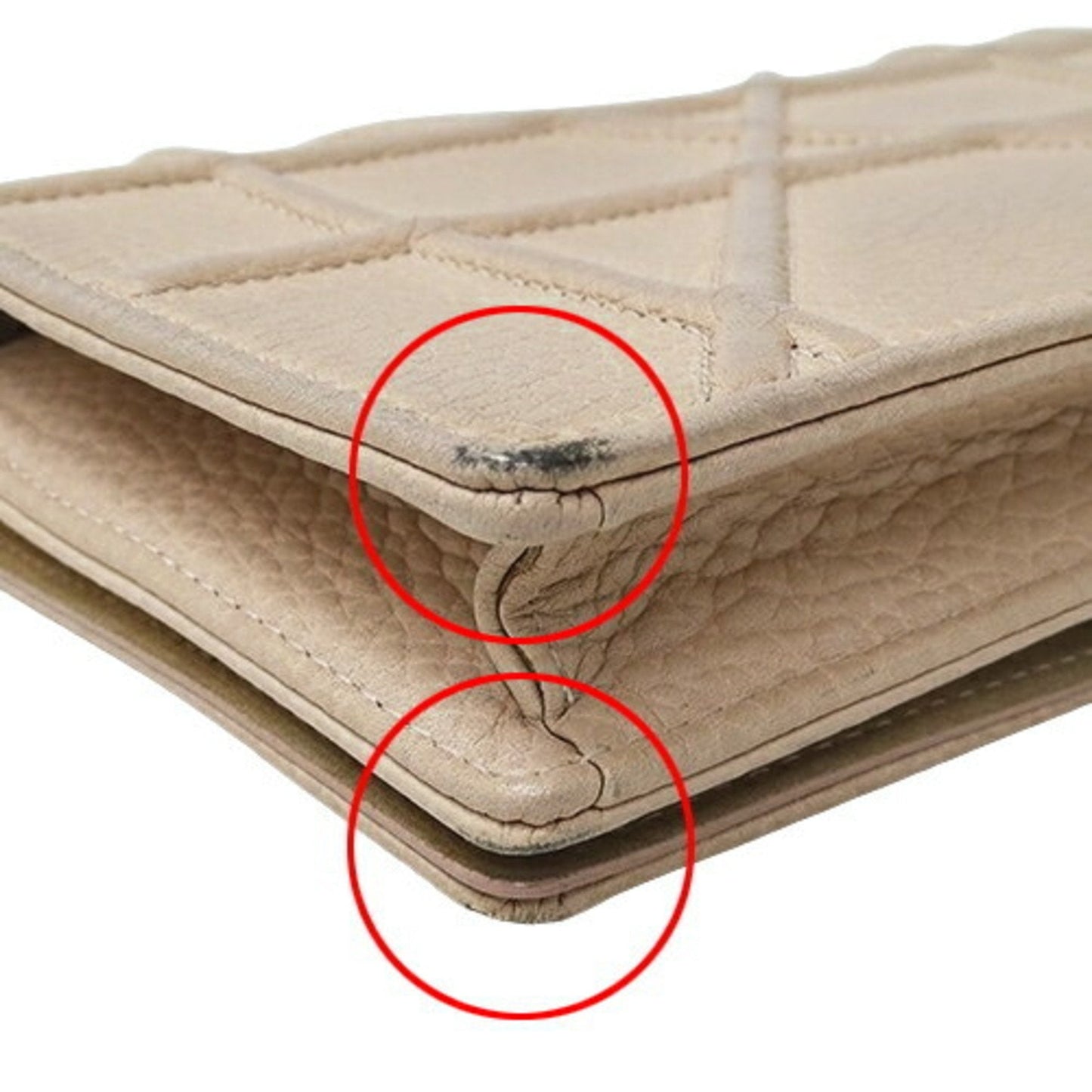 Christian Dior Dior bag for women, shoulder bag, clutch 2way, Diorama leather, pink beige, chain