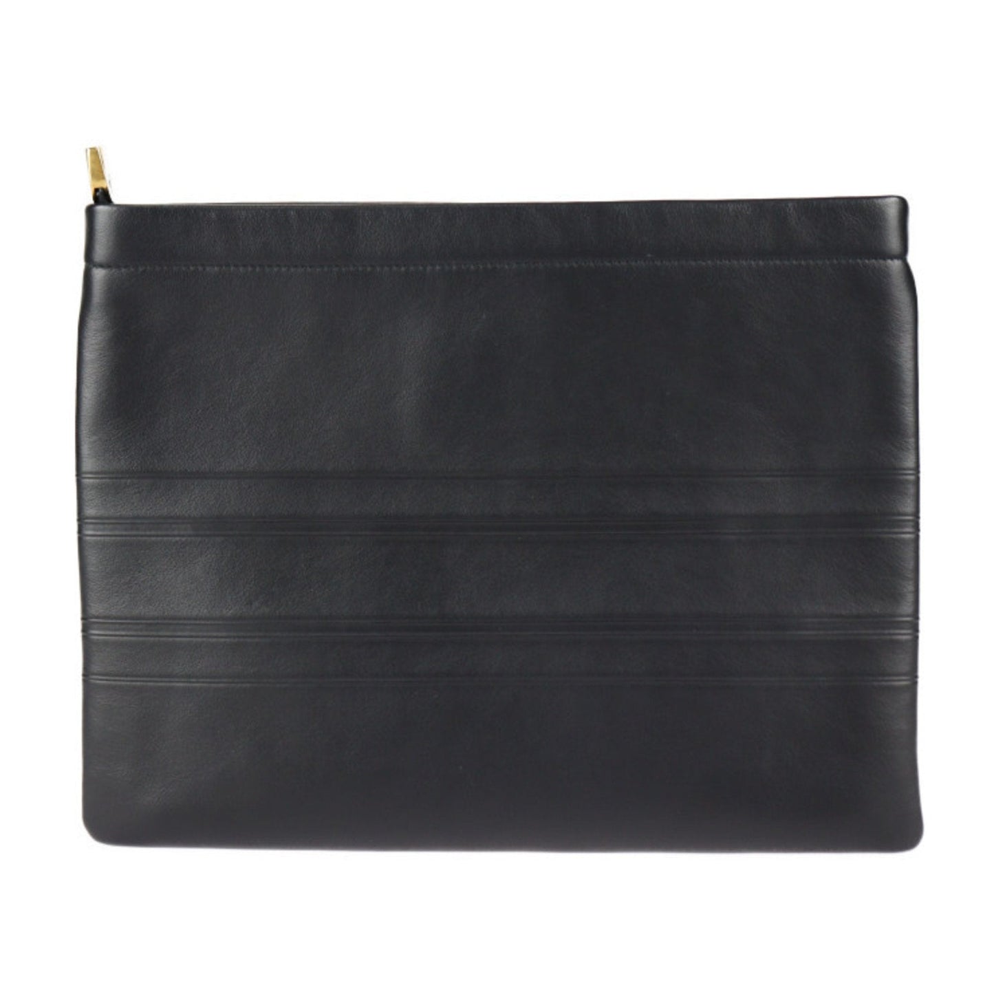 Christian Dior clutch bag 19S5543CGSB leather black gold metal fittings