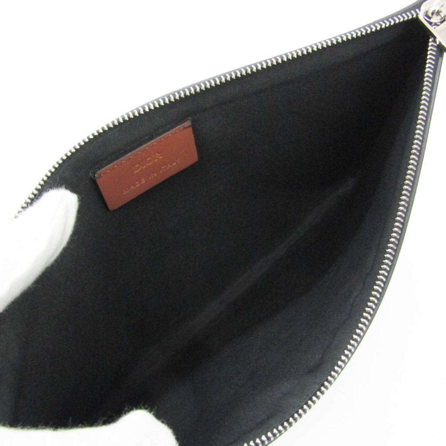 Christian Dior ON THE ROAD Jack Kerouac Women,Men Leather Clutch Bag Brown,Multi-color