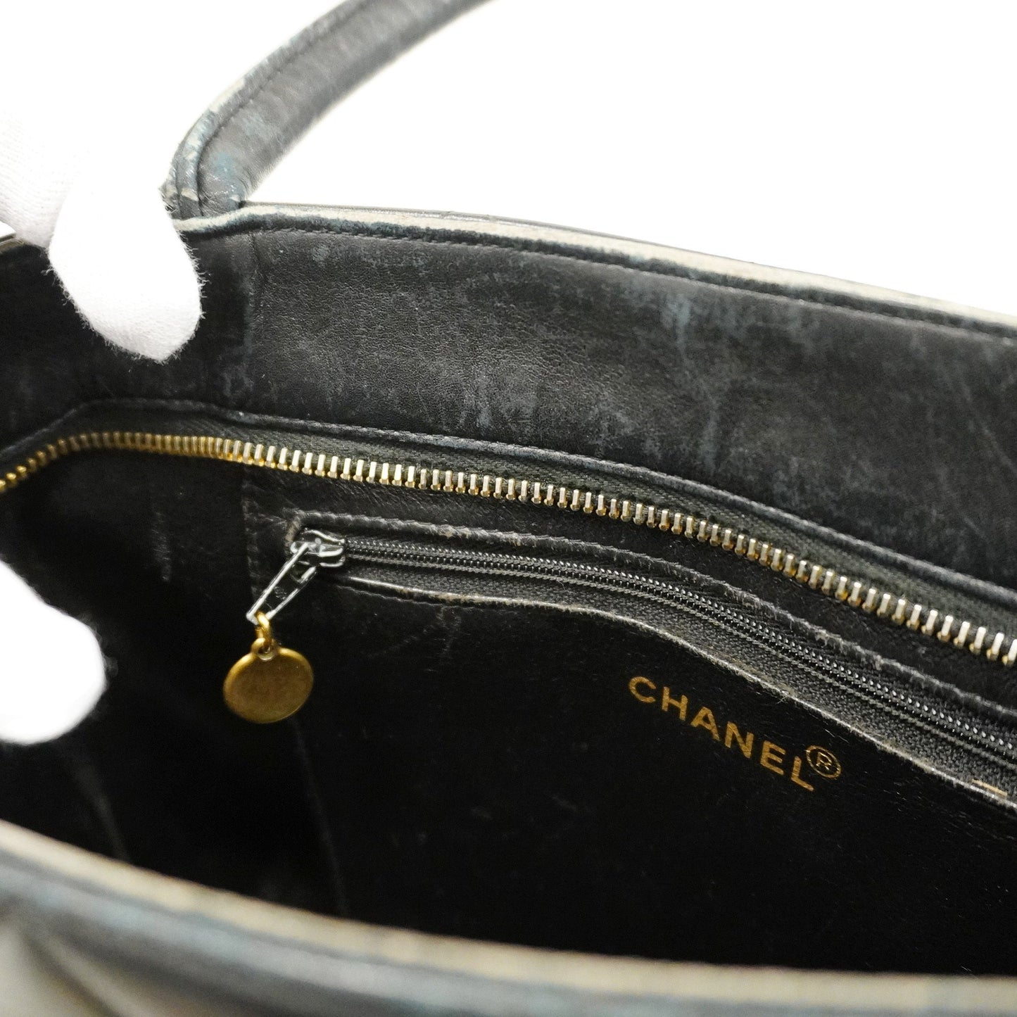 CHANEL Reprint Tote Women's Leather Tote Bag Black