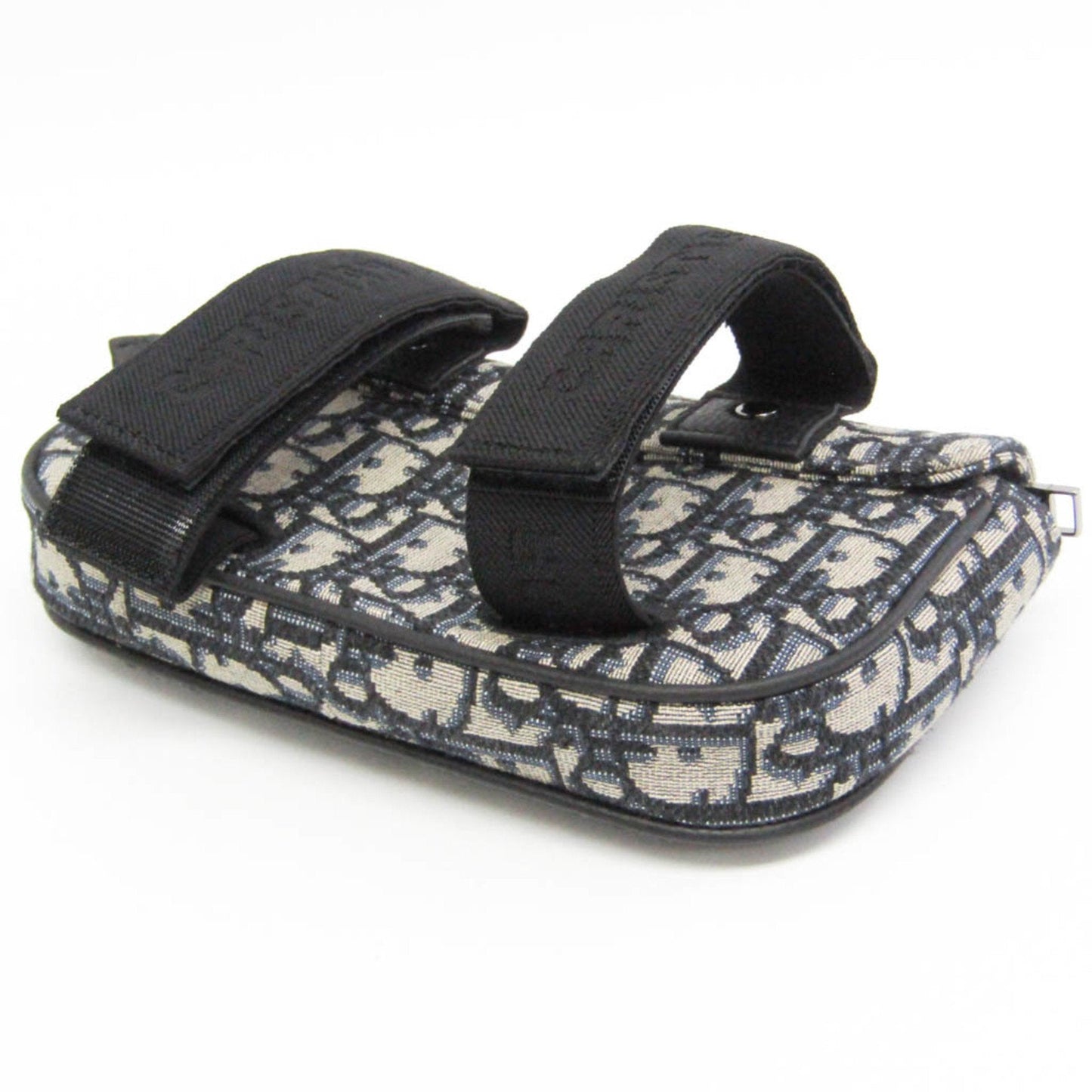 Christian Dior Oblique Women,Men Canvas Clutch Bag Cream,Navy