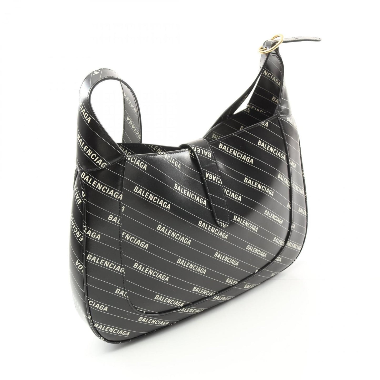 GUCCI x BALENCIAGA Hacker Jackie 1961 Shoulder Bag Leather Women's Black White 636712