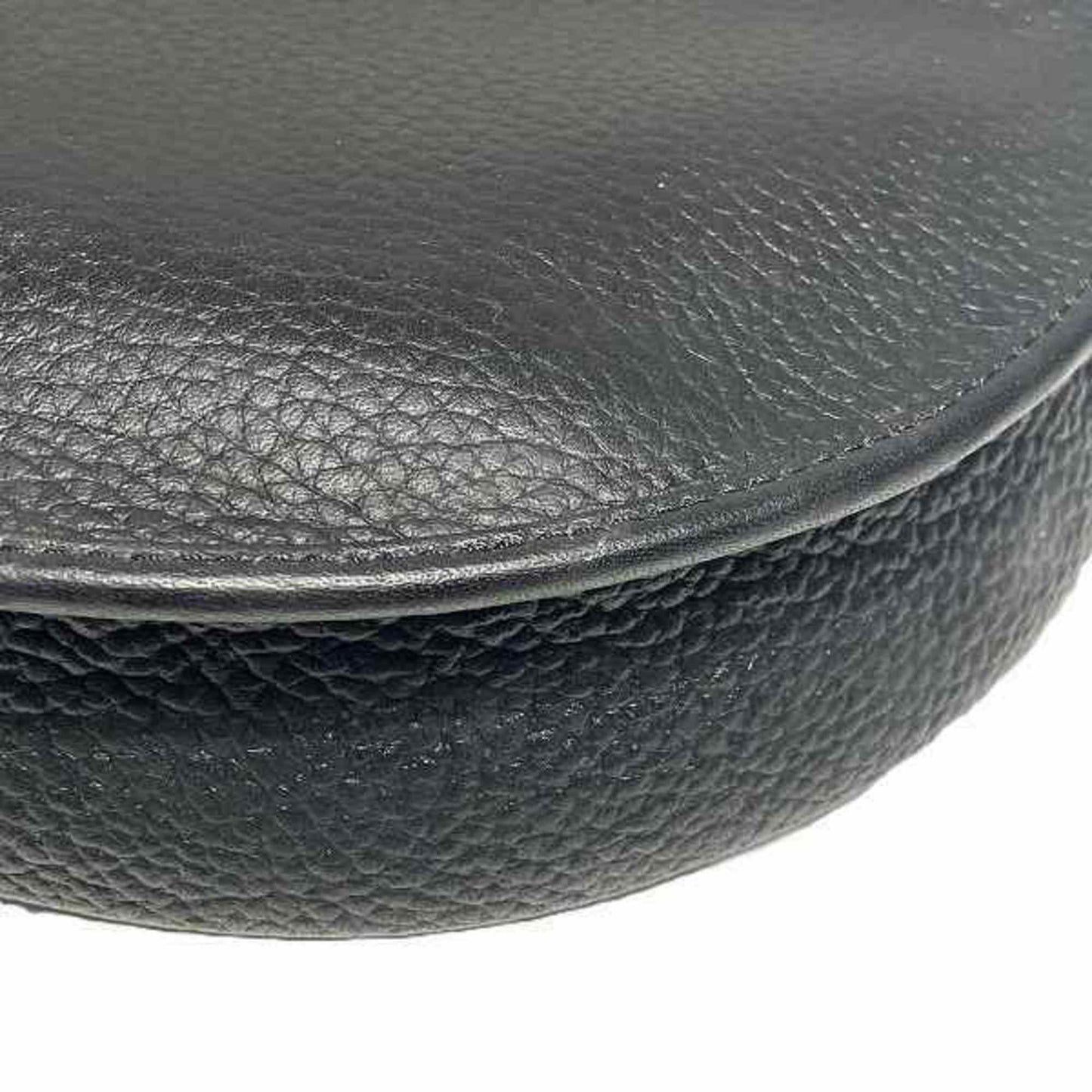 Christian Dior Dior Black Leather Bag Shoulder Clutch Women's