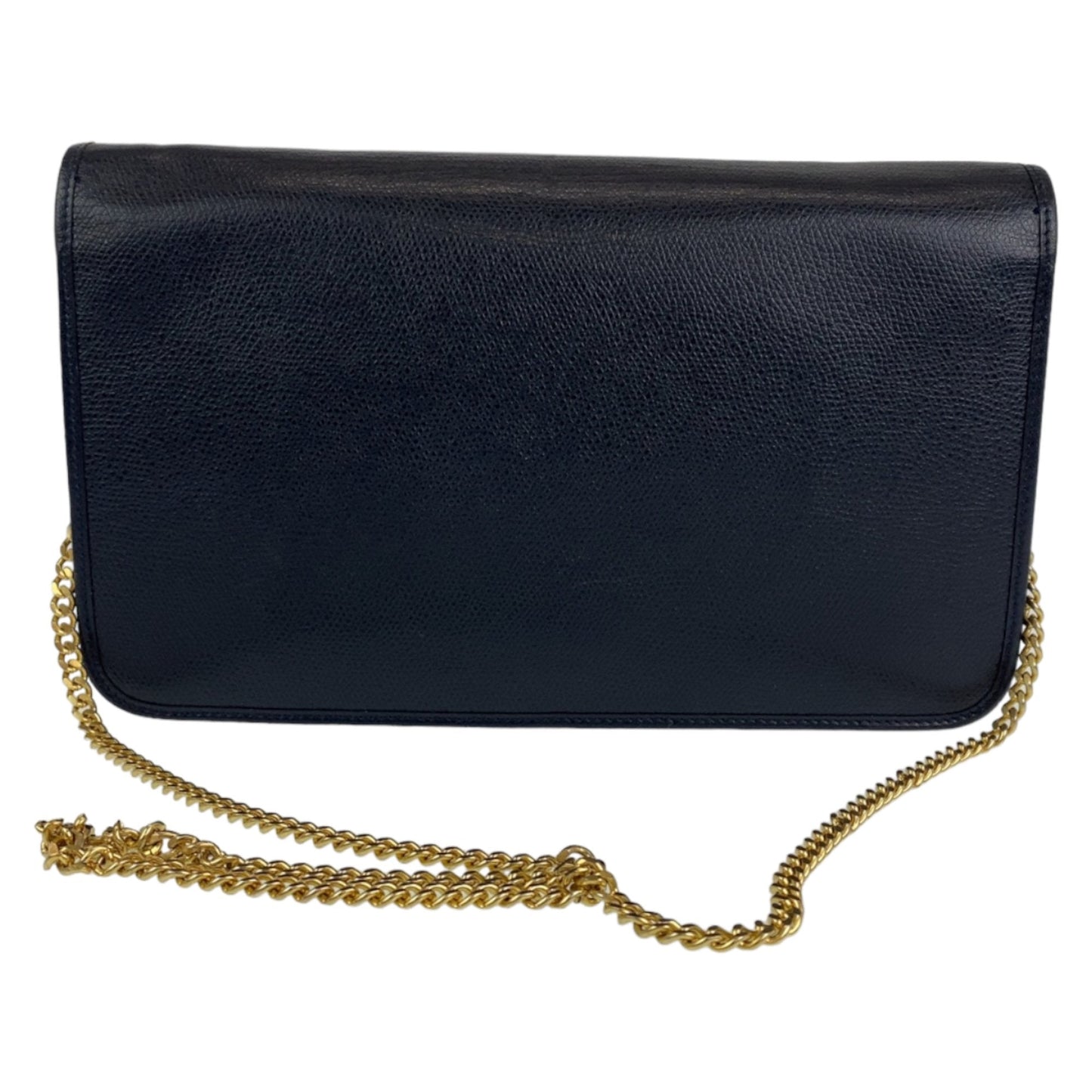Christian Dior Vintage Medium Honeycomb Pattern Black Gold Hardware Leather Crossbody Shoulder Bag Pochette Women's