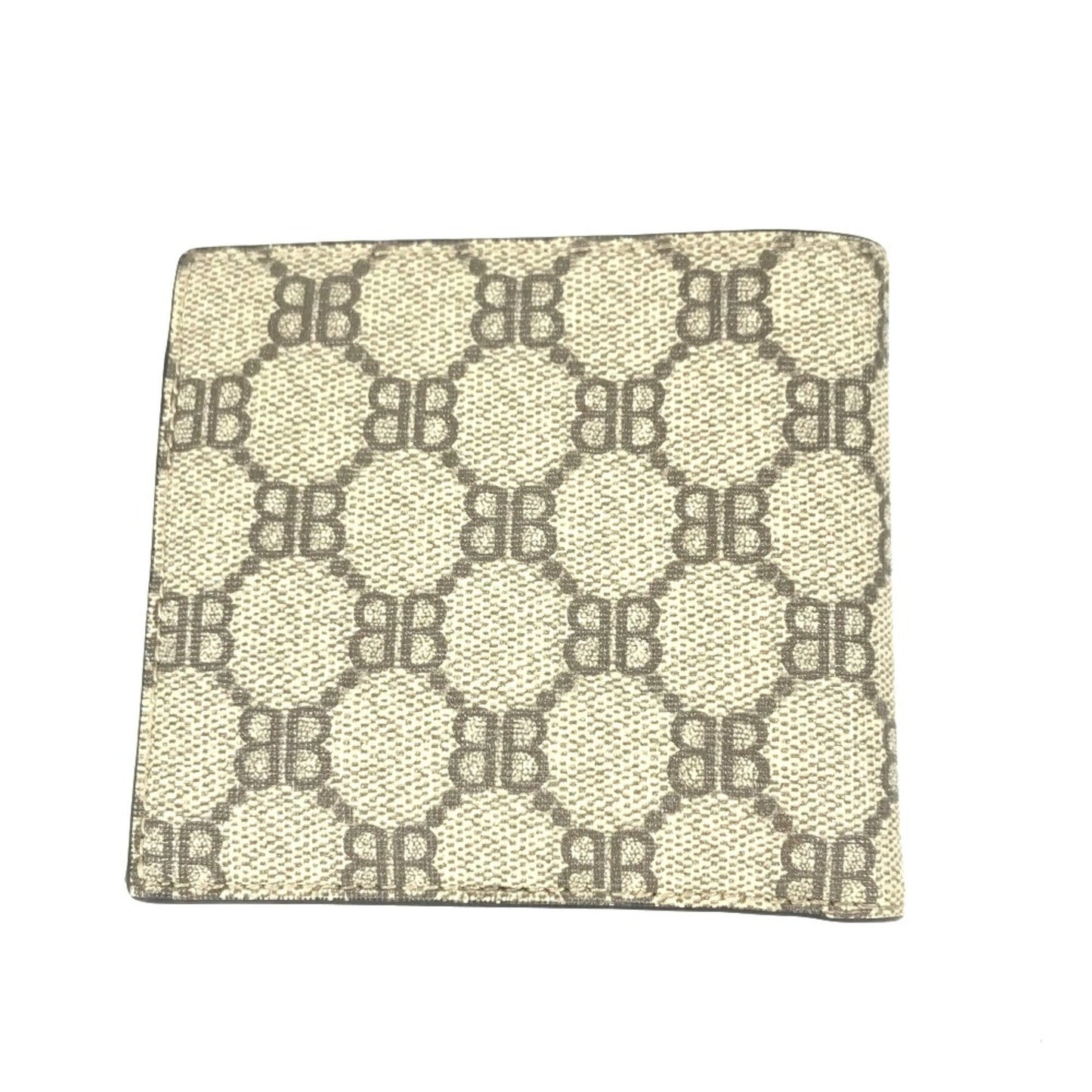 Gucci 680403 BALENCIAGA Balenciaga collaboration Compact wallet Folded wallet Beige