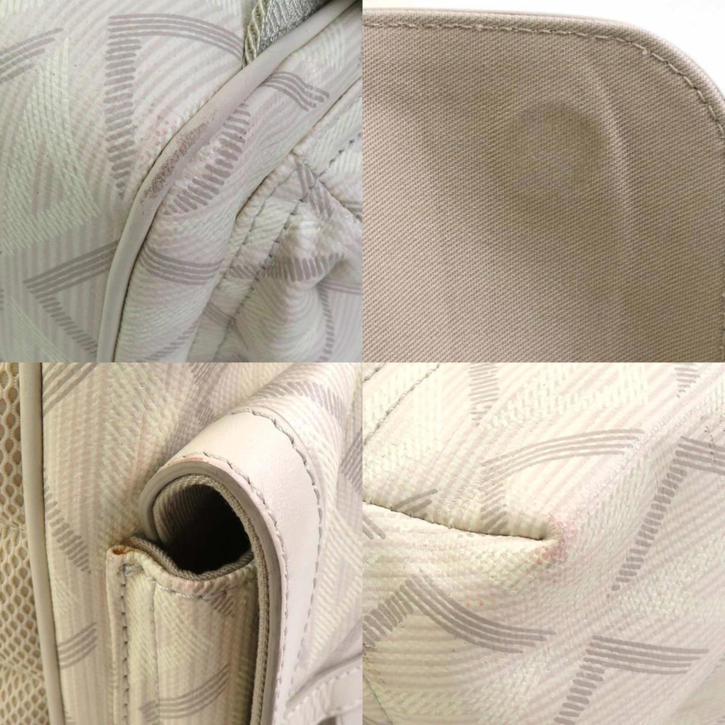 Christian Dior Backpack HIT THE ROAD Coated Canvas Leather Light Beige Men's 90125g