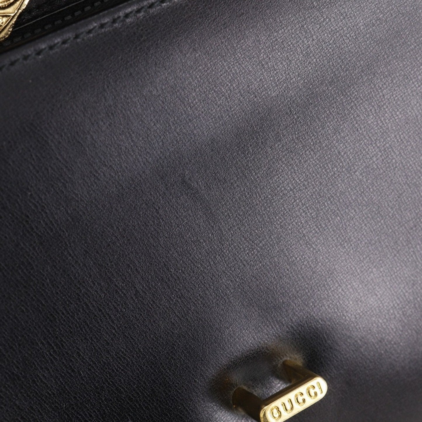 GUCCI Old Gucci Shoulder Bag Clutch Calf Black 2way Flap Women's