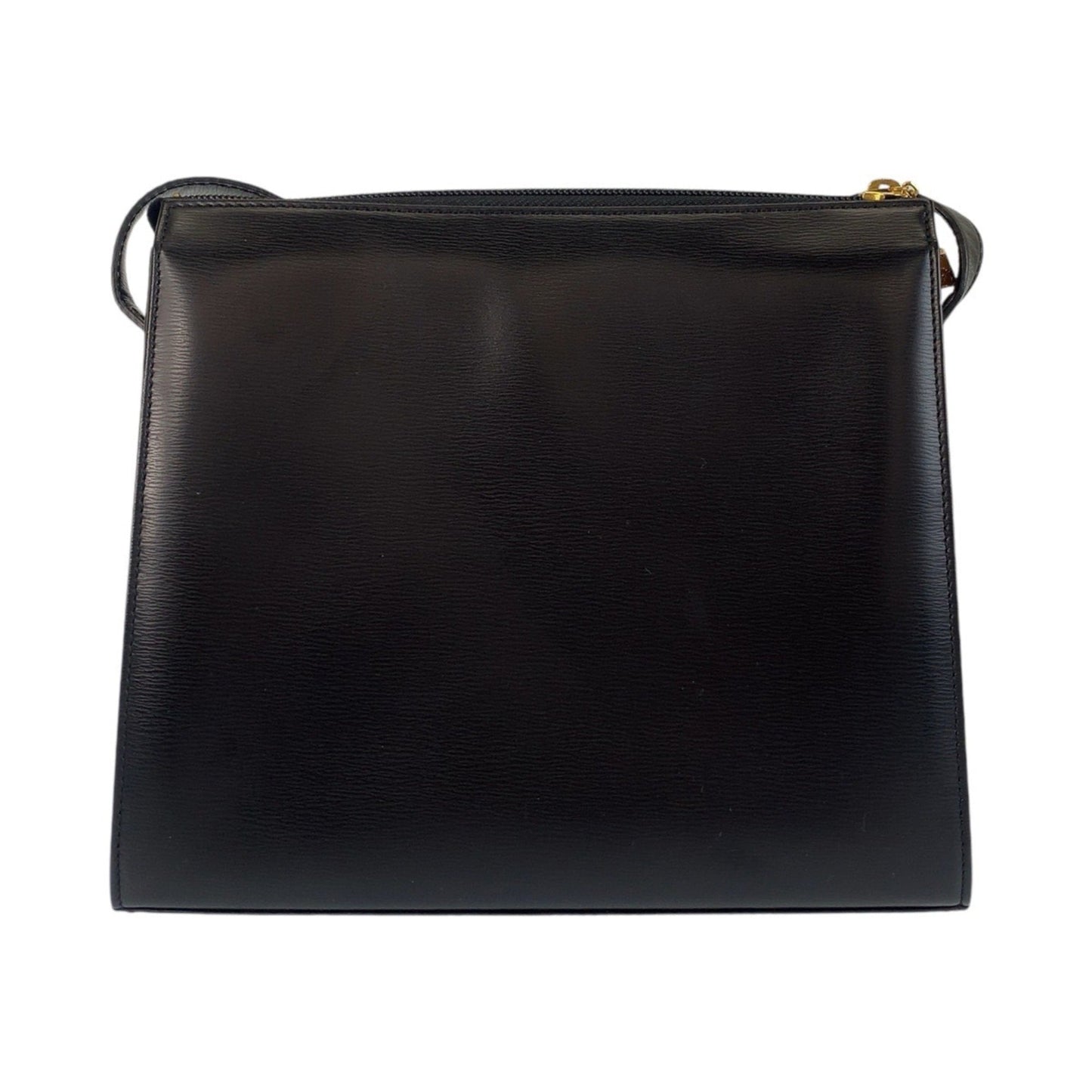 Christian Dior Vintage Black Gold Hardware Leather Crossbody Shoulder Bag Messenger for Women