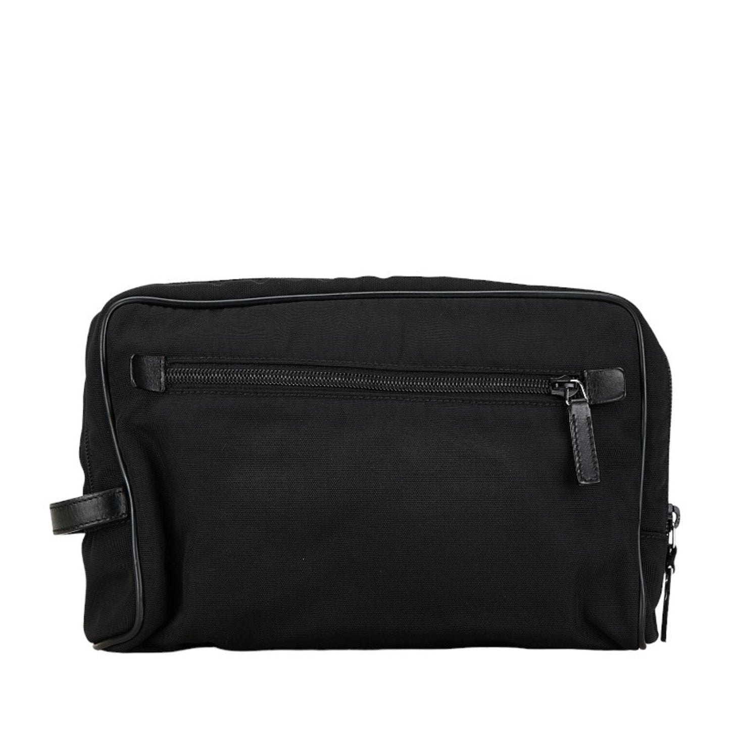 Gucci Second Bag Clutch 014 1130 Black Nylon Leather Women's GUCCI