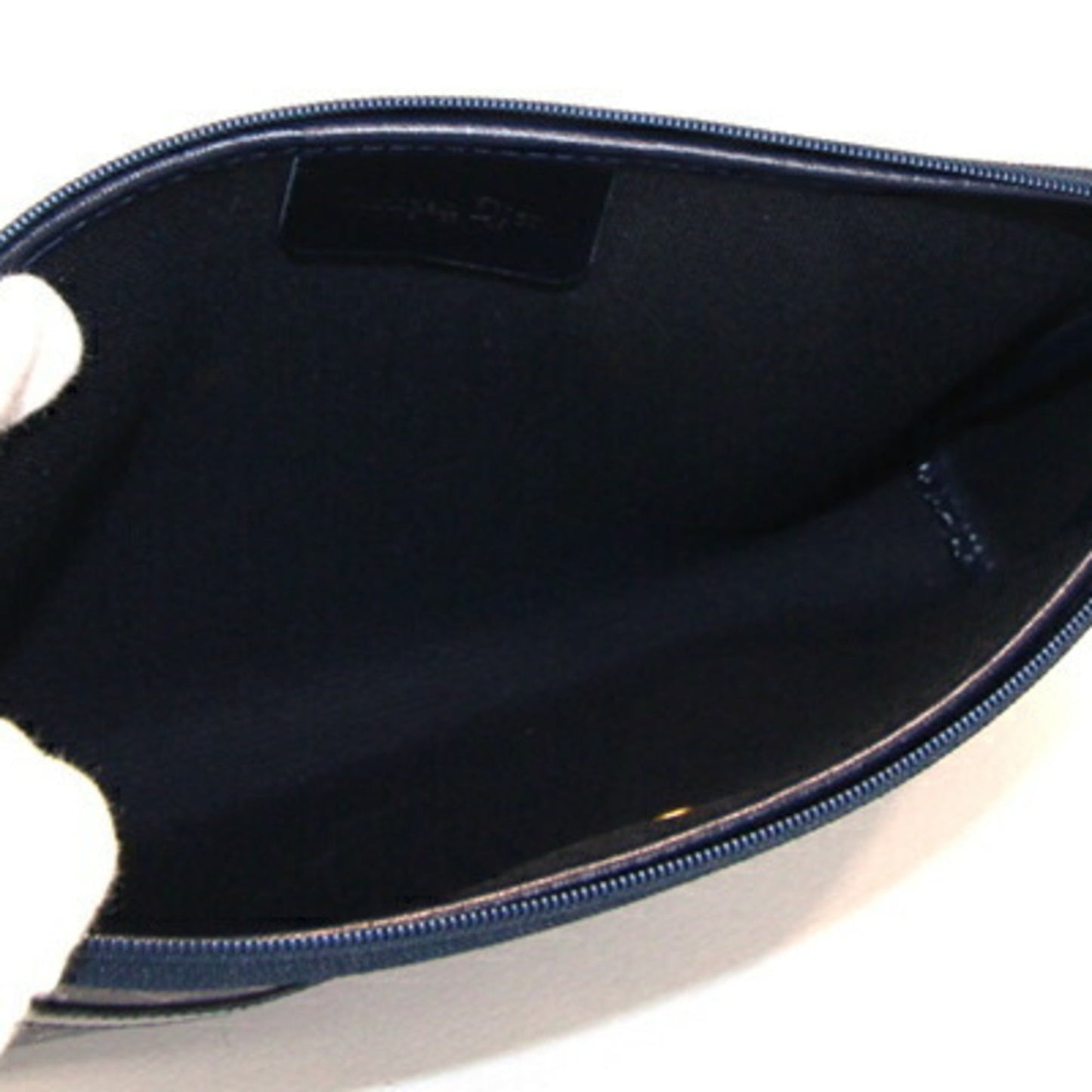 Christian Dior Dior Clutch Bag Navy PVC Leather Second Old Men's DIOR