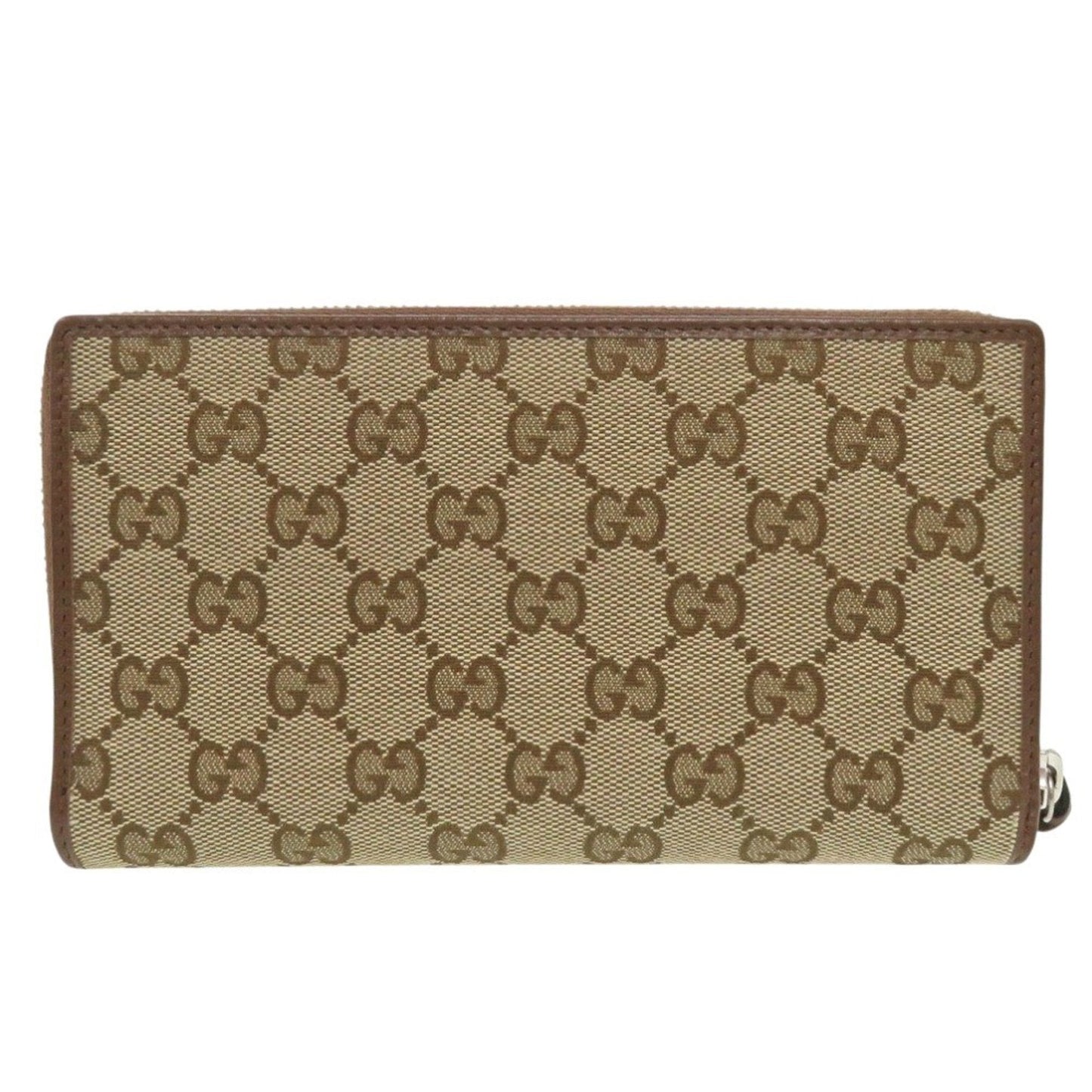 Gucci The Hacker Project Neo Classic Balenciaga Collaboration 681710 GG Canvas Beige Brown Long Wallet 1135GUCCI