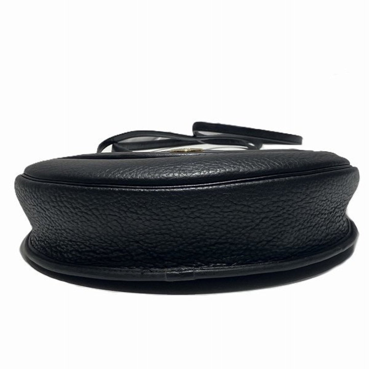 Christian Dior Dior Black Leather Bag Shoulder Clutch Women's