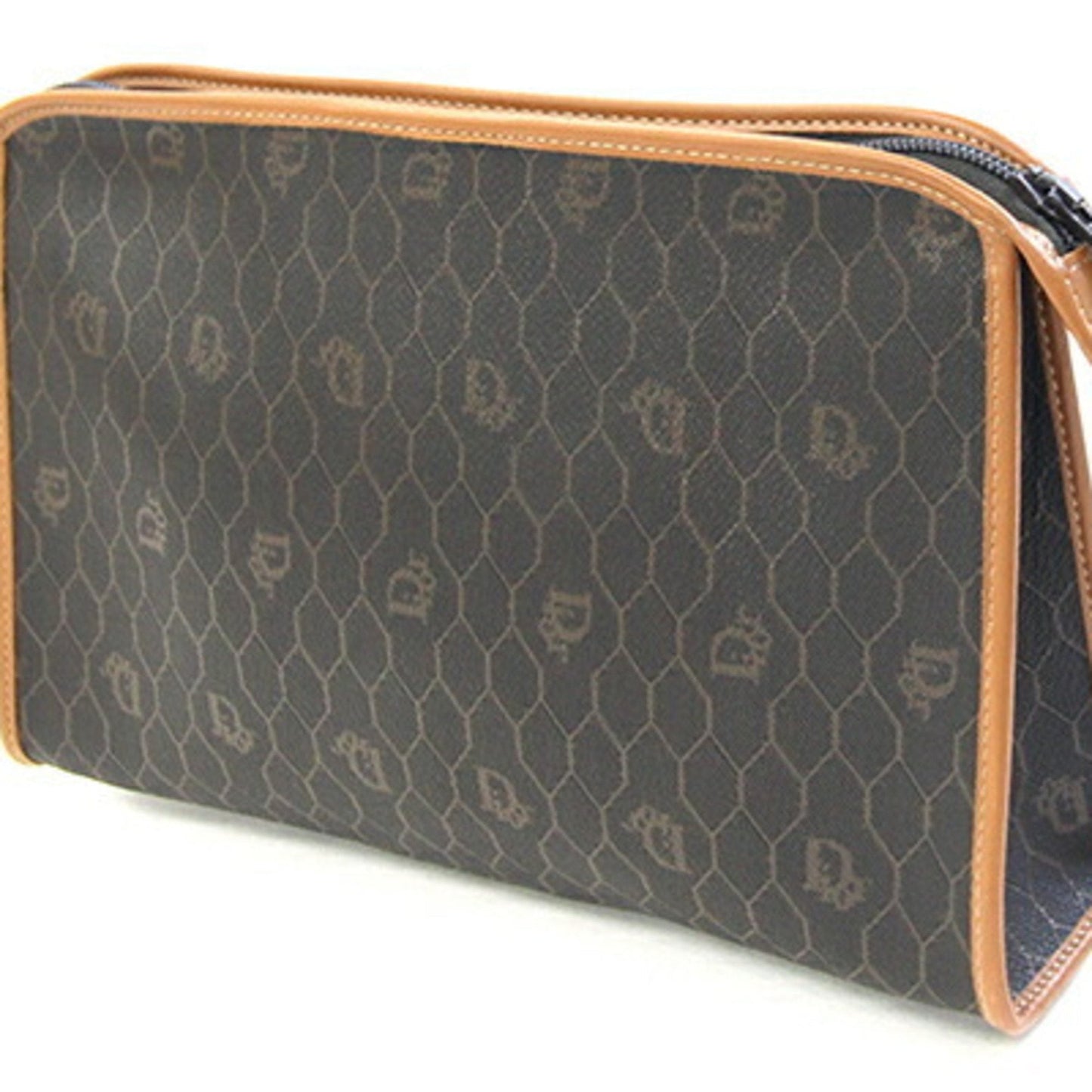 Christian Dior Dior clutch bag brown PVC leather second old men's DIOR