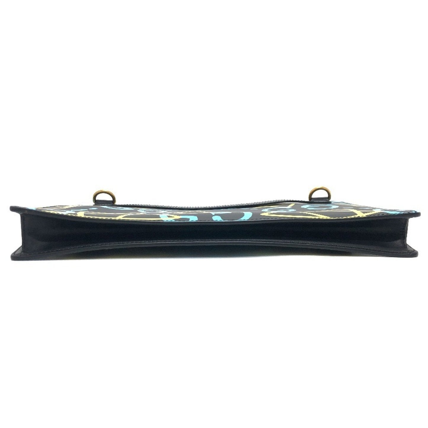 GUCCI 429004 Ghost Clutch Bag Shoulder Leather Women's Black