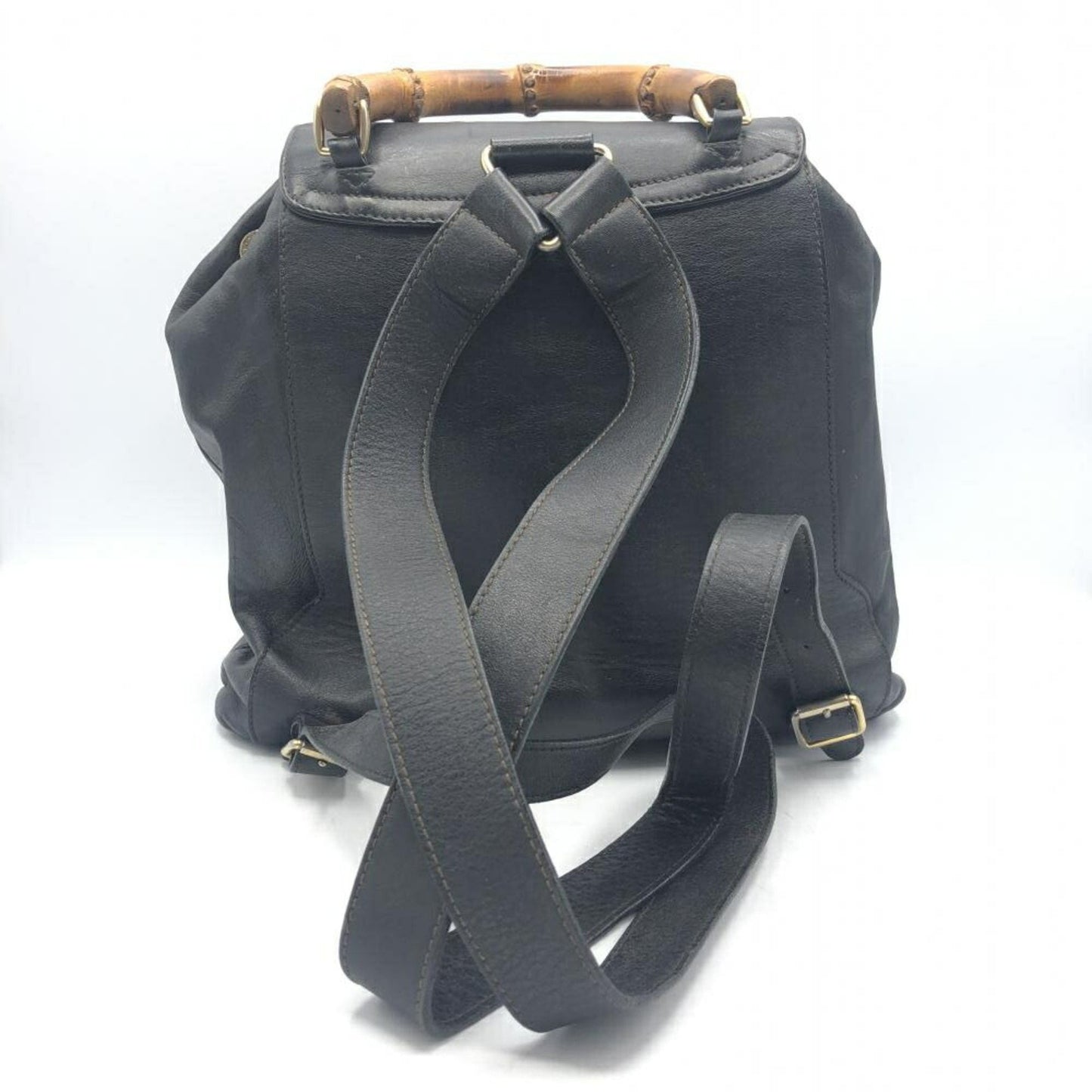 GUCCI Bamboo Leather Backpack 003・2058・0016 Old Gucci