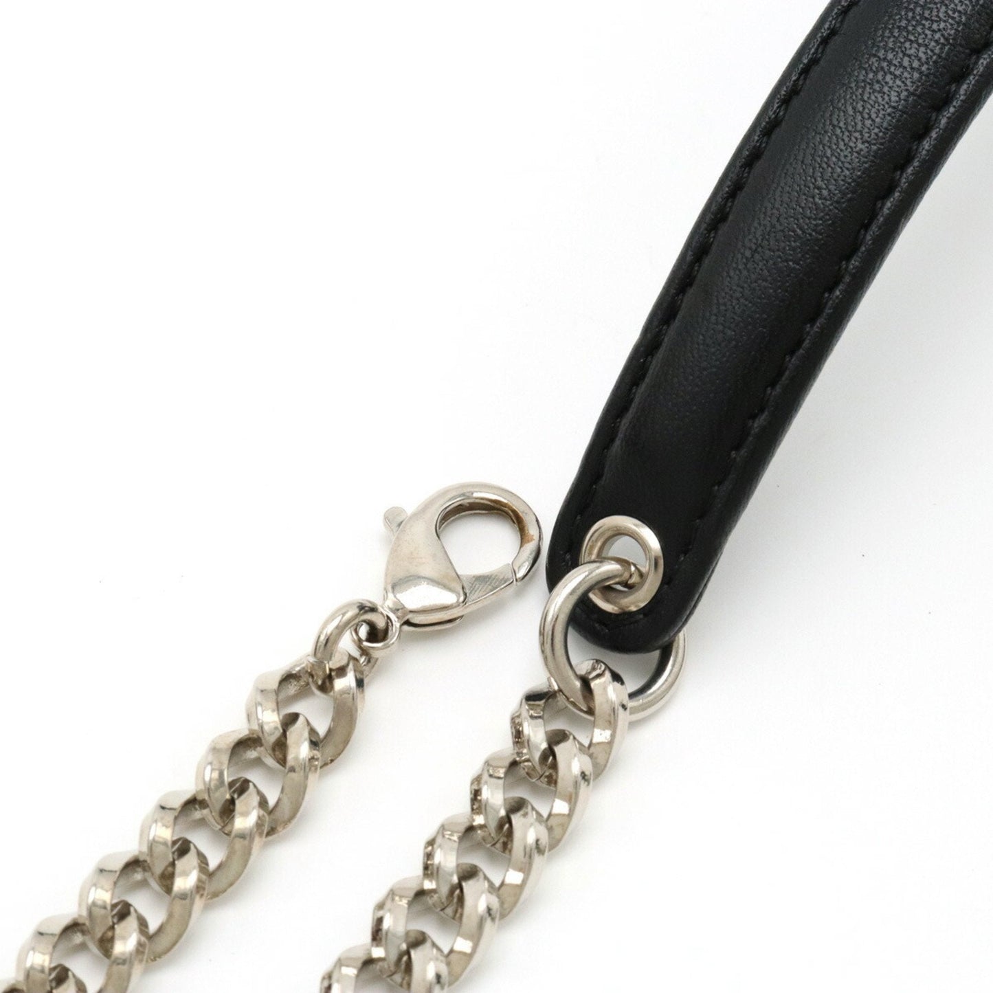 Christian Dior Miss Cannage New Rock Chain Wallet Clutch Bag Leather Black