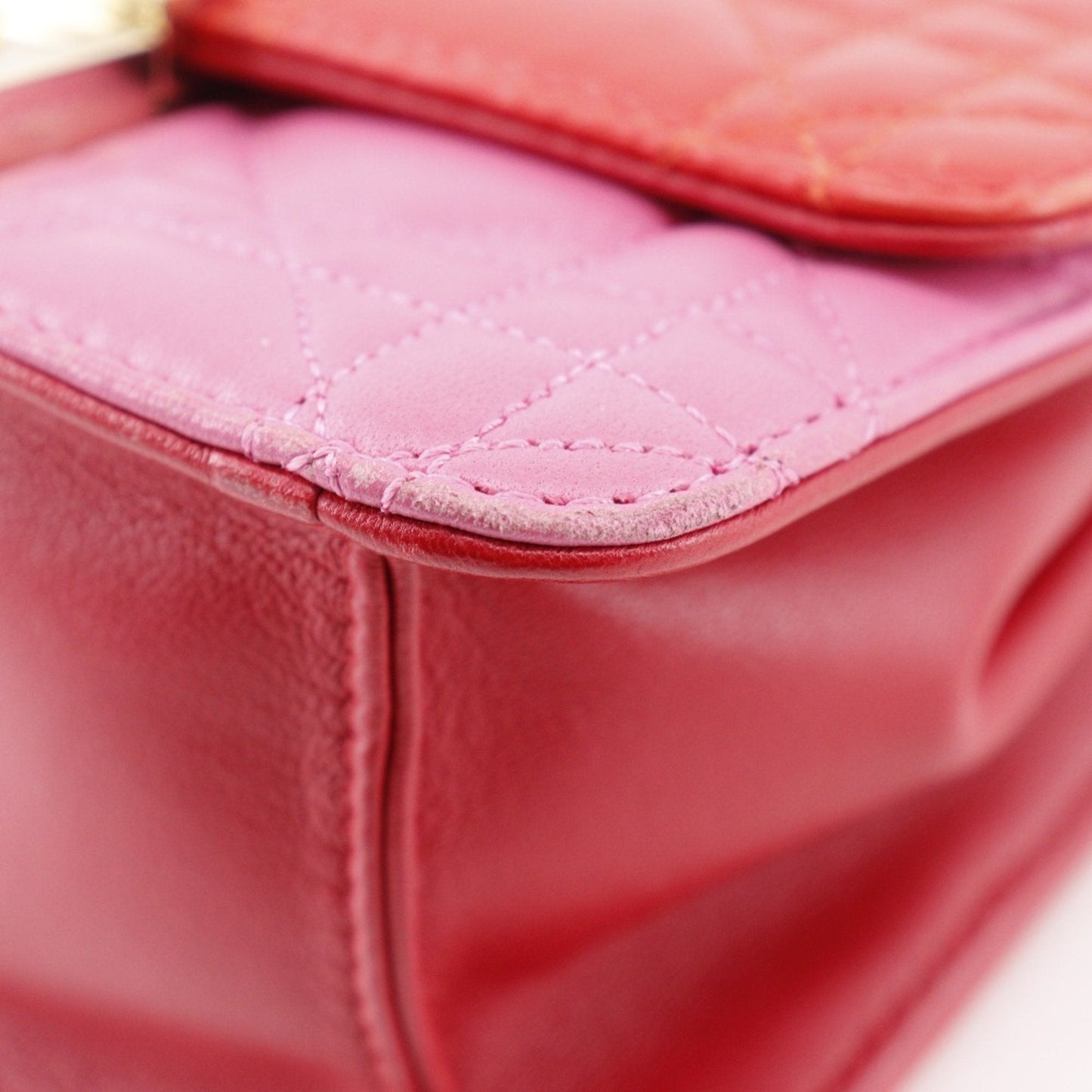 Christian Dior Chain Shoulder Bag Cannage Clutch S0252OTRI M79D Lambskin Red/Pink 2way Flap ChainShoulder Women's T131825677