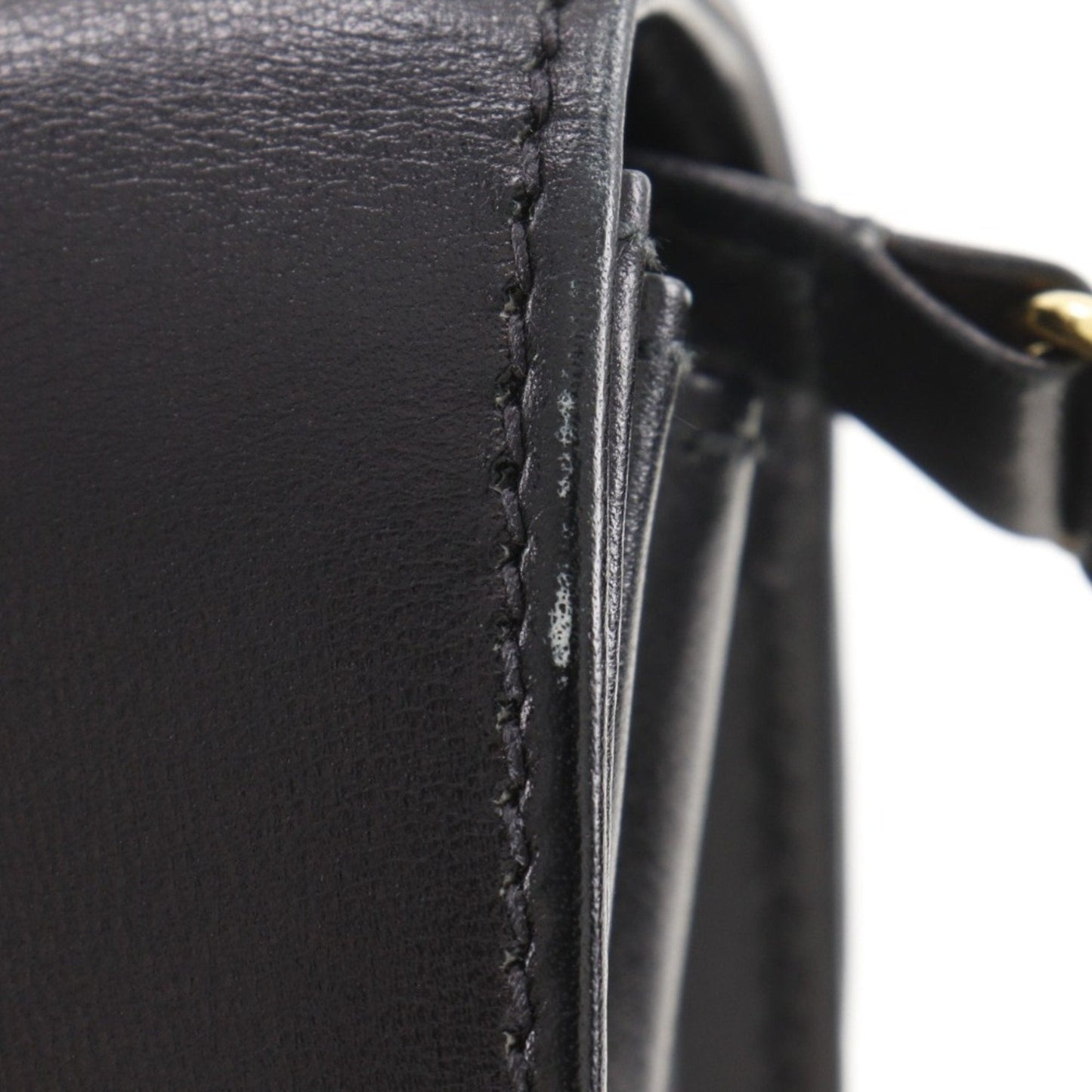 GUCCI Old Gucci Shoulder Bag Clutch Calf Black 2way Flap Women's