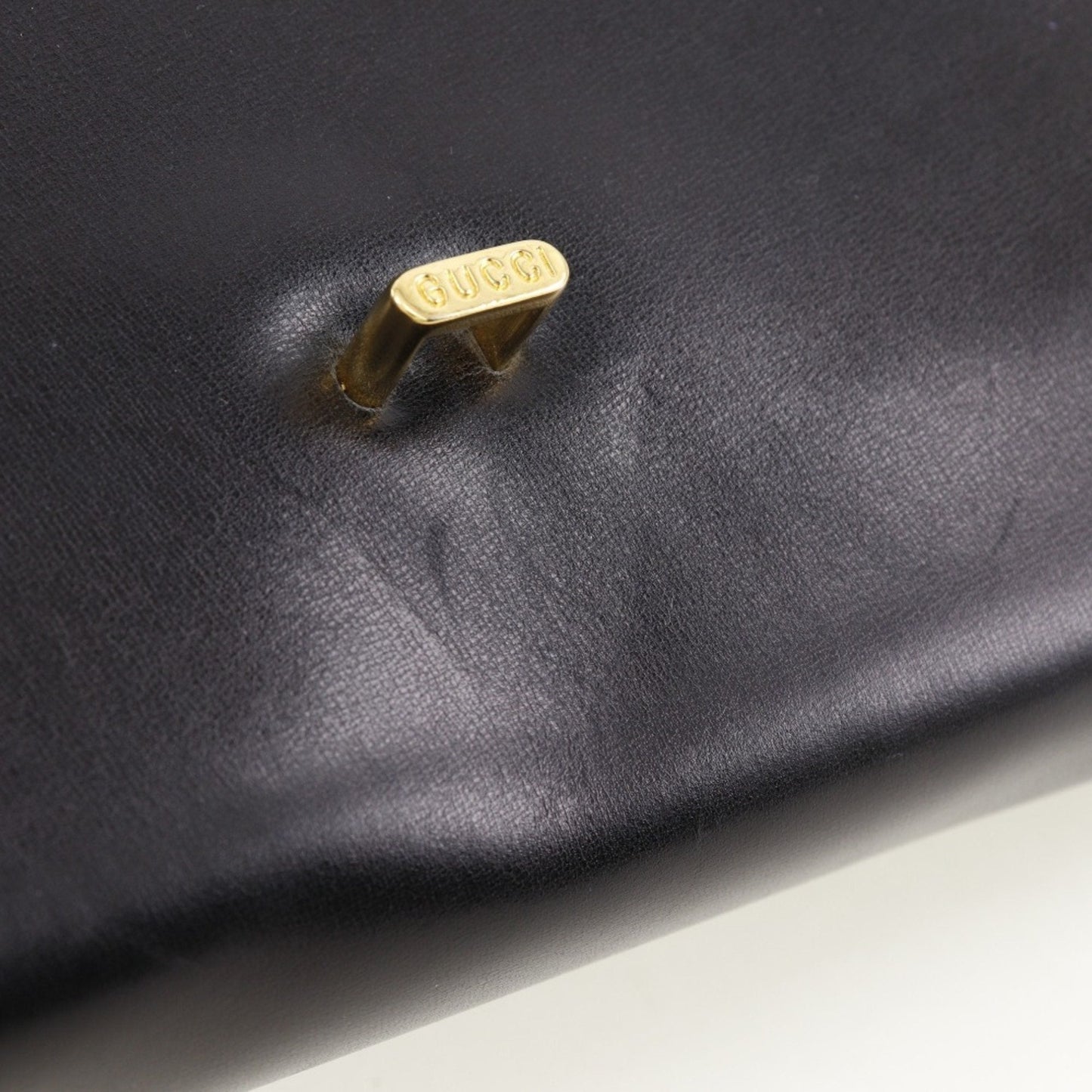 GUCCI Old Gucci Shoulder Bag Clutch Calf Black 2way Flap Women's