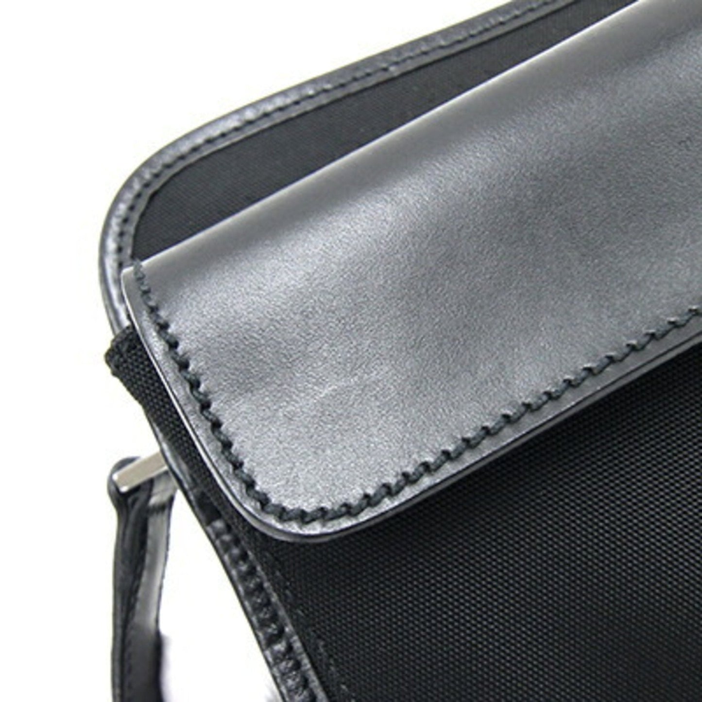 Gucci Second Bag 108844 Black Nylon Canvas Leather Clutch Men's GUCCI