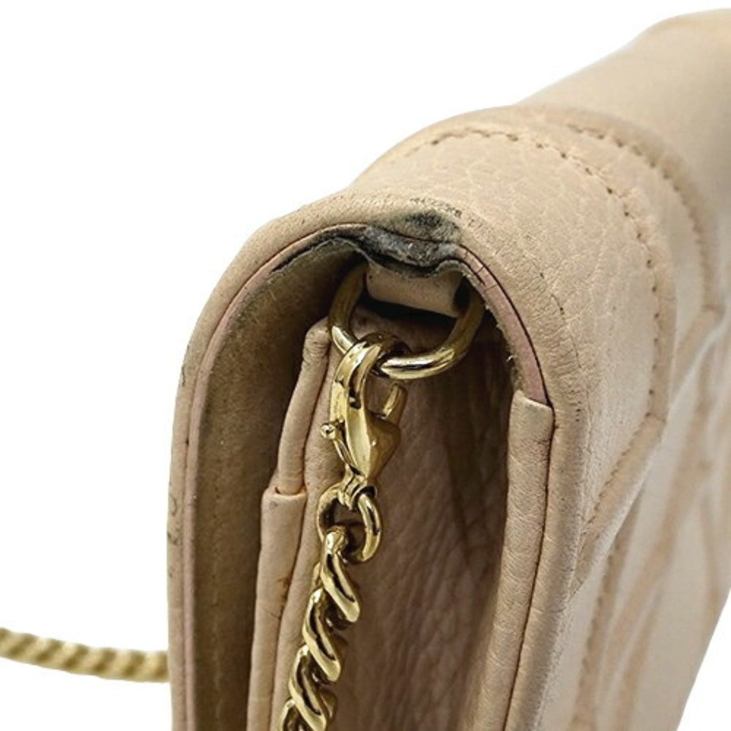 Christian Dior Dior bag for women, shoulder bag, clutch 2way, Diorama leather, pink beige, chain