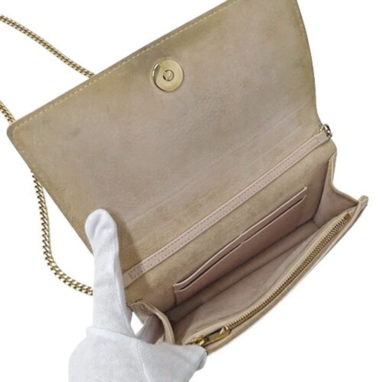 Christian Dior Dior bag for women, shoulder bag, clutch 2way, Diorama leather, pink beige, chain