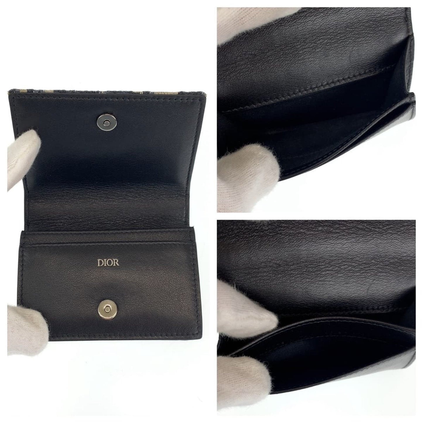 Christian Dior Dior Oblique Trotter Navy Silver Hardware Canvas Shoulder Bag Wearable Wallet Crossbody Men's