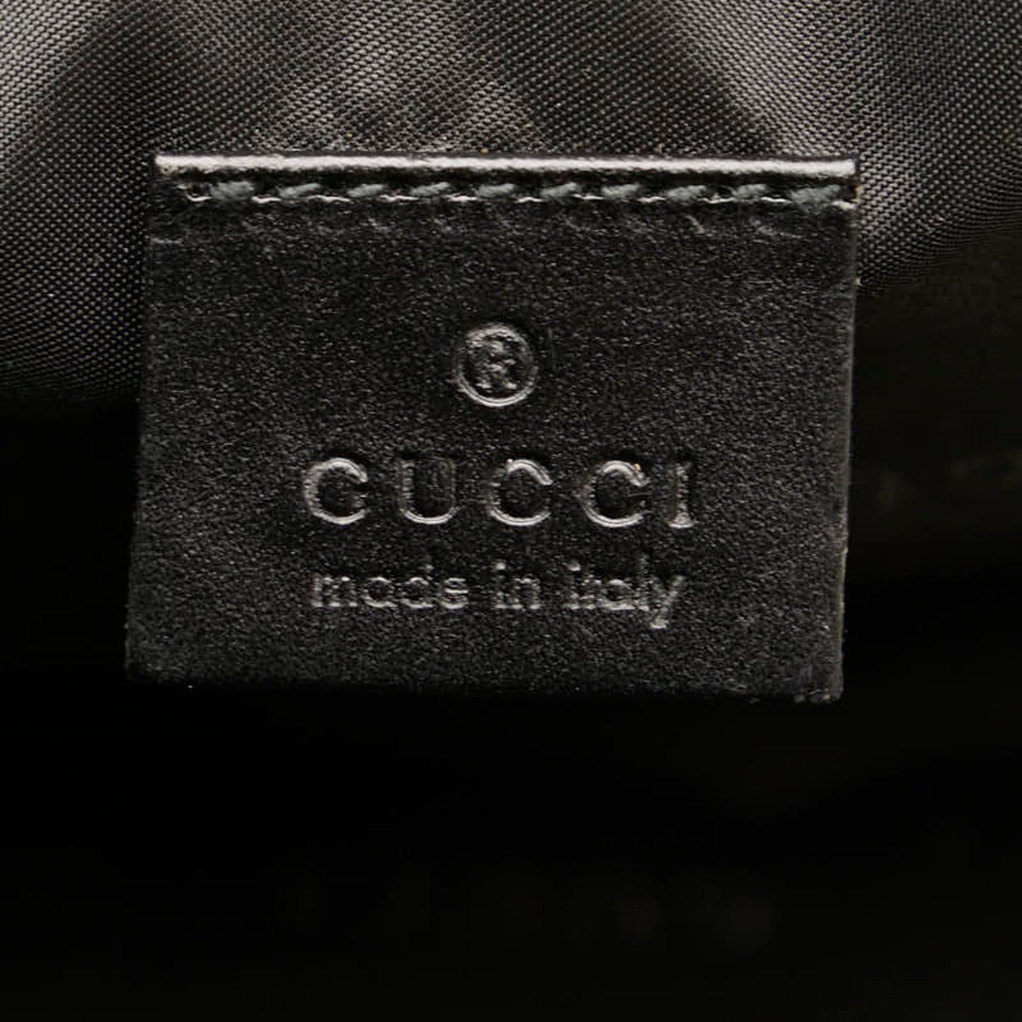 Gucci Second Bag Clutch 014 1130 Black Nylon Leather Women's GUCCI