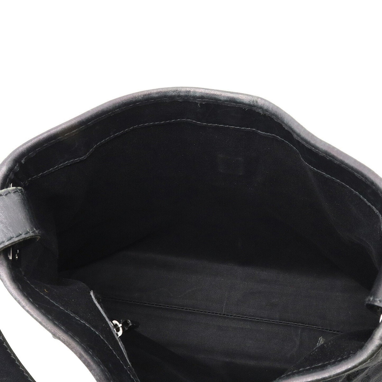GUCCI GG Canvas New Jackie Shoulder Bag Leather Black