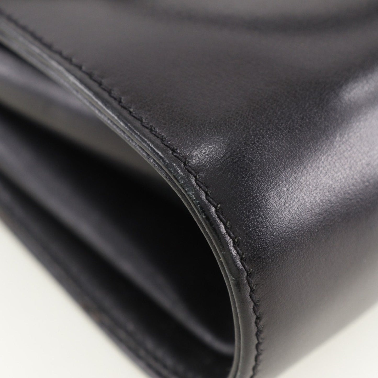 GUCCI Old Gucci Shoulder Bag Clutch Calf Black 2way Flap Women's