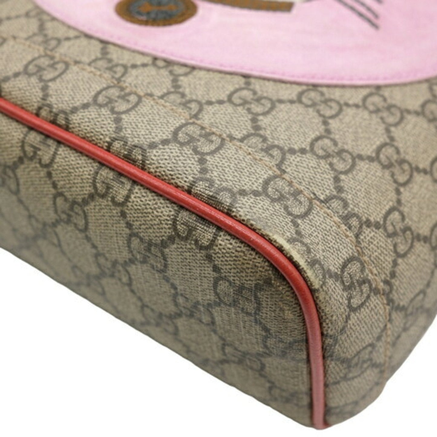 GUCCI Bosco GG Supreme Embroidered Backpack Daypack Canvas Leather 495621