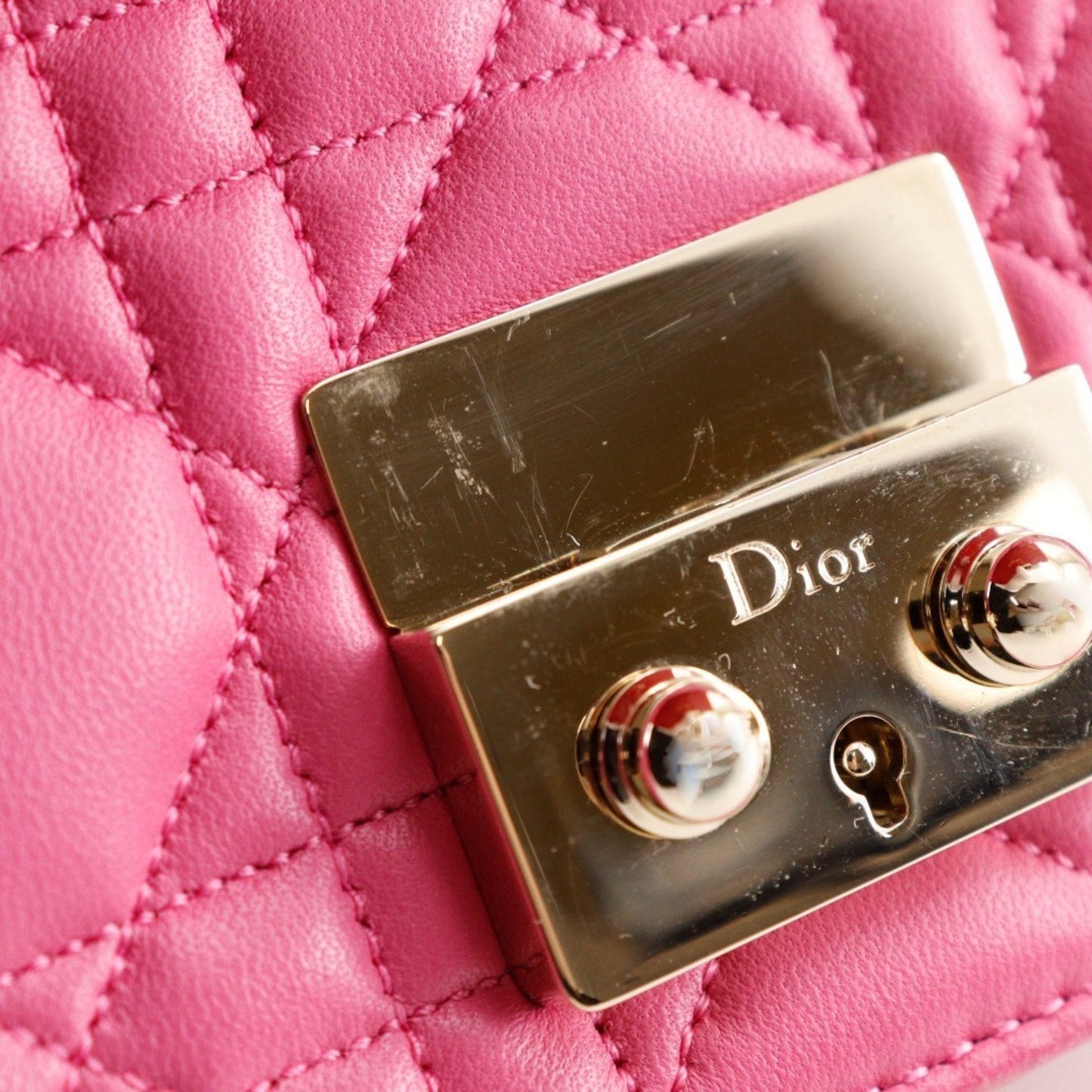 Christian Dior Chain Shoulder Bag Cannage Clutch S0252OTRI M79D Lambskin Red/Pink 2way Flap ChainShoulder Women's T131825677