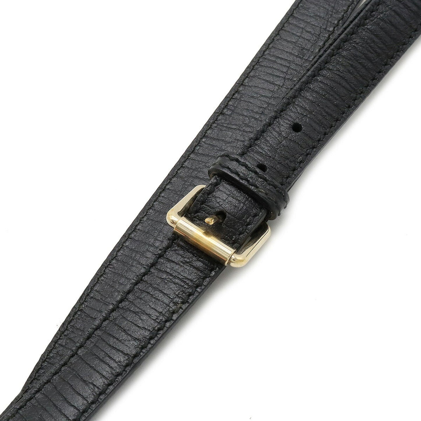 GUCCI GG Canvas Sherry Line Shoulder Bag Leather Black Green