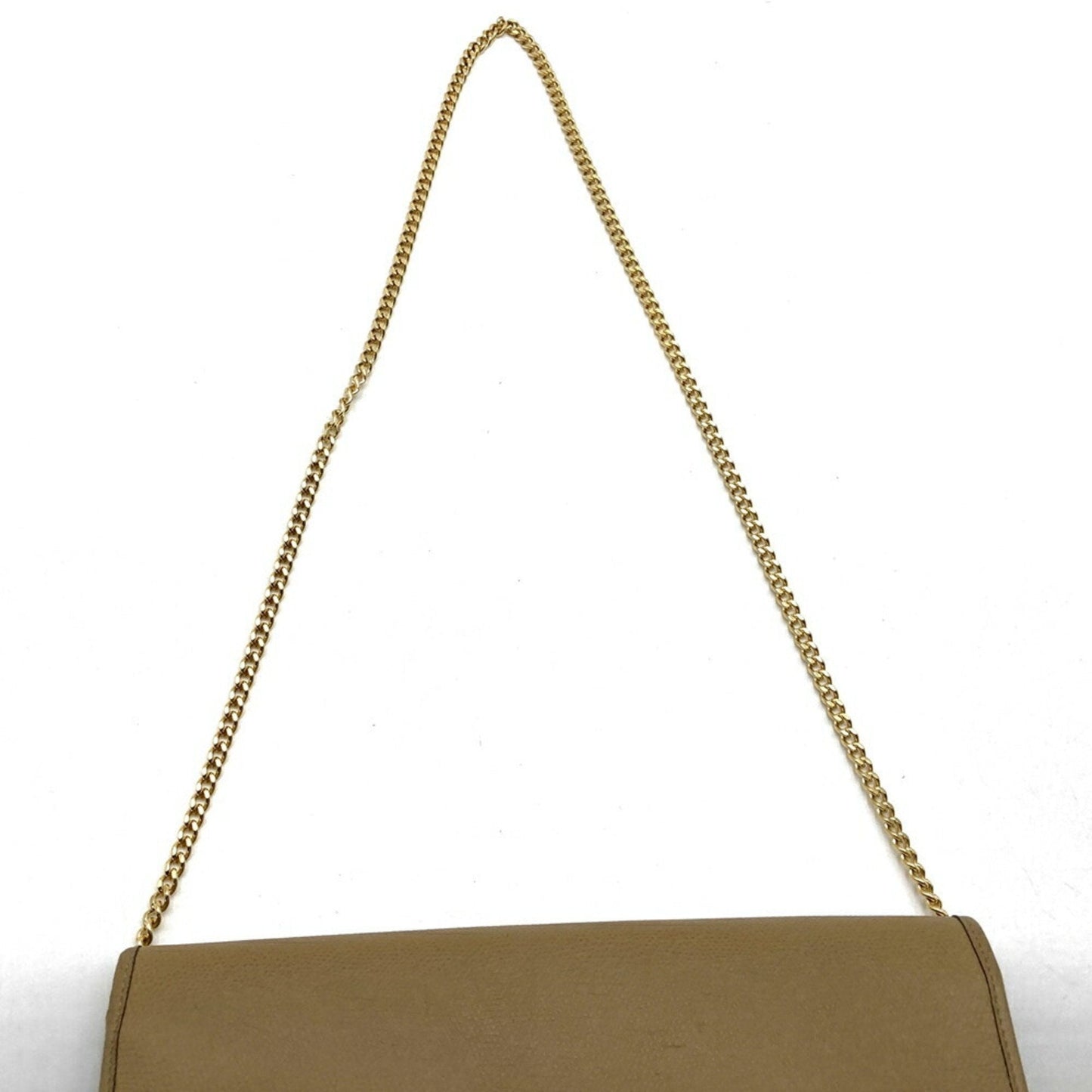 Christian Dior Dior Chain Shoulder Honeycomb Leather Brown Bag Clutch Beige Women's ITH67XBL4V7Y