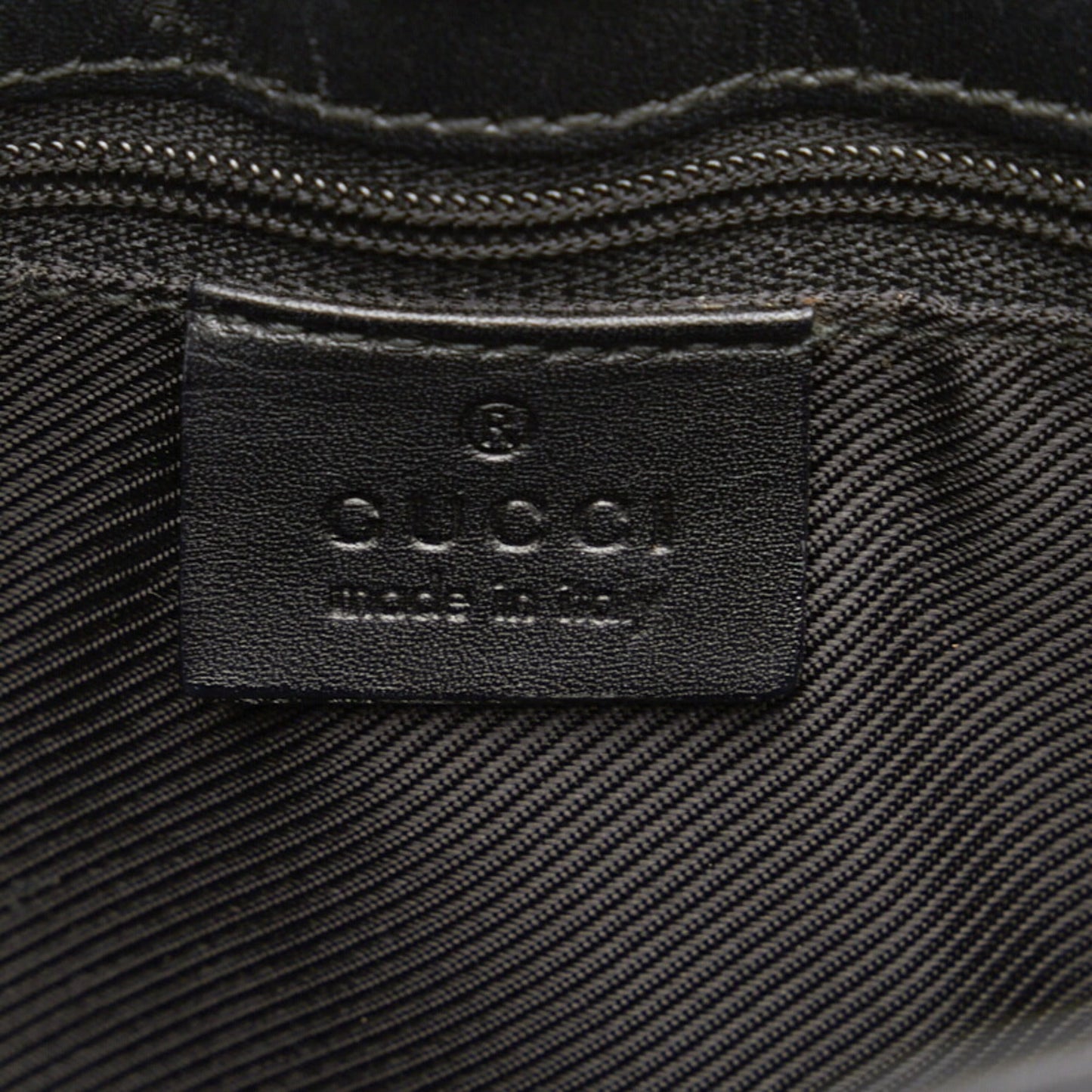 GUCCI GG Canvas One Shoulder Bag 33900 Black Leather Women's