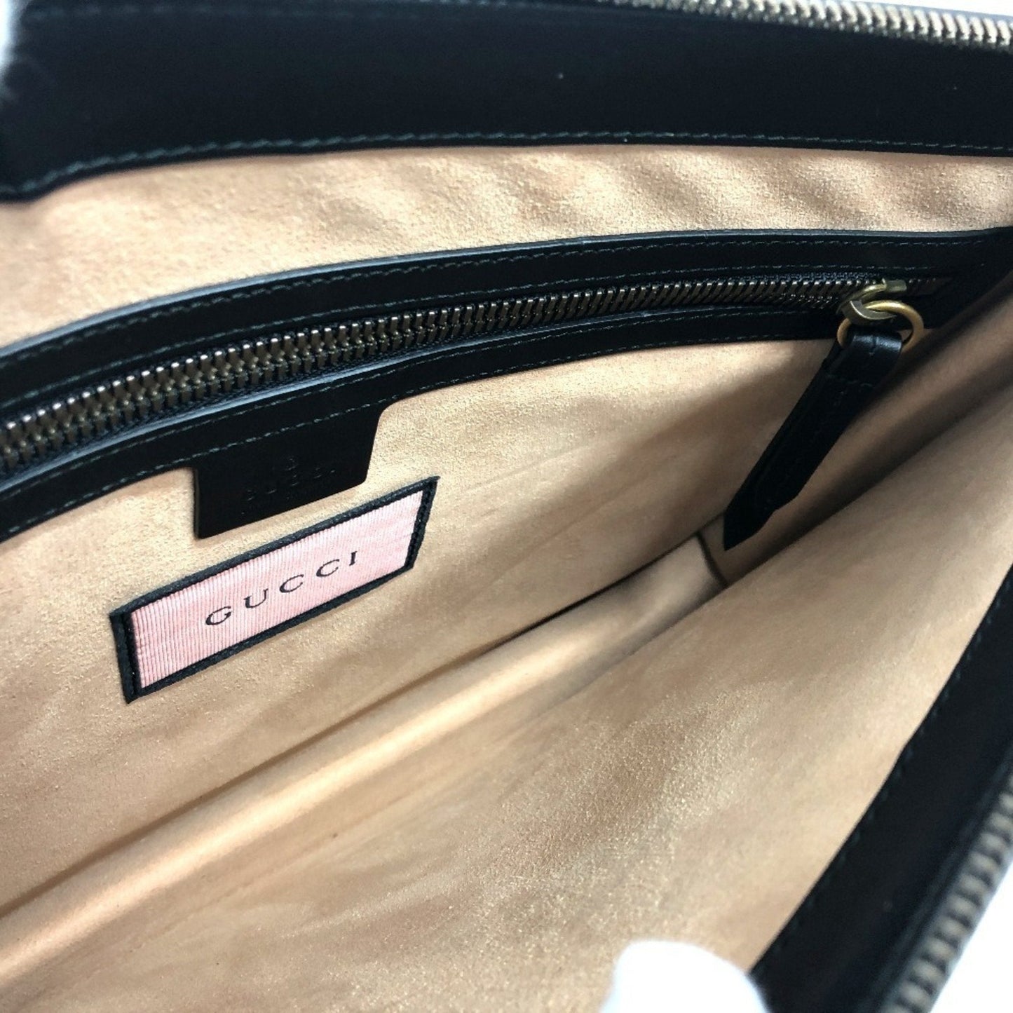 GUCCI 429004 Ghost Clutch Bag Shoulder Leather Women's Black