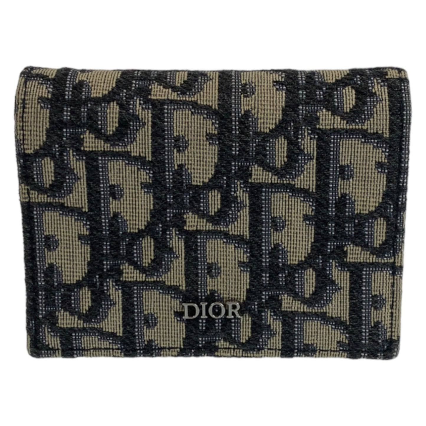 Christian Dior Dior Oblique Trotter Navy Silver Hardware Canvas Shoulder Bag Wearable Wallet Crossbody Men's